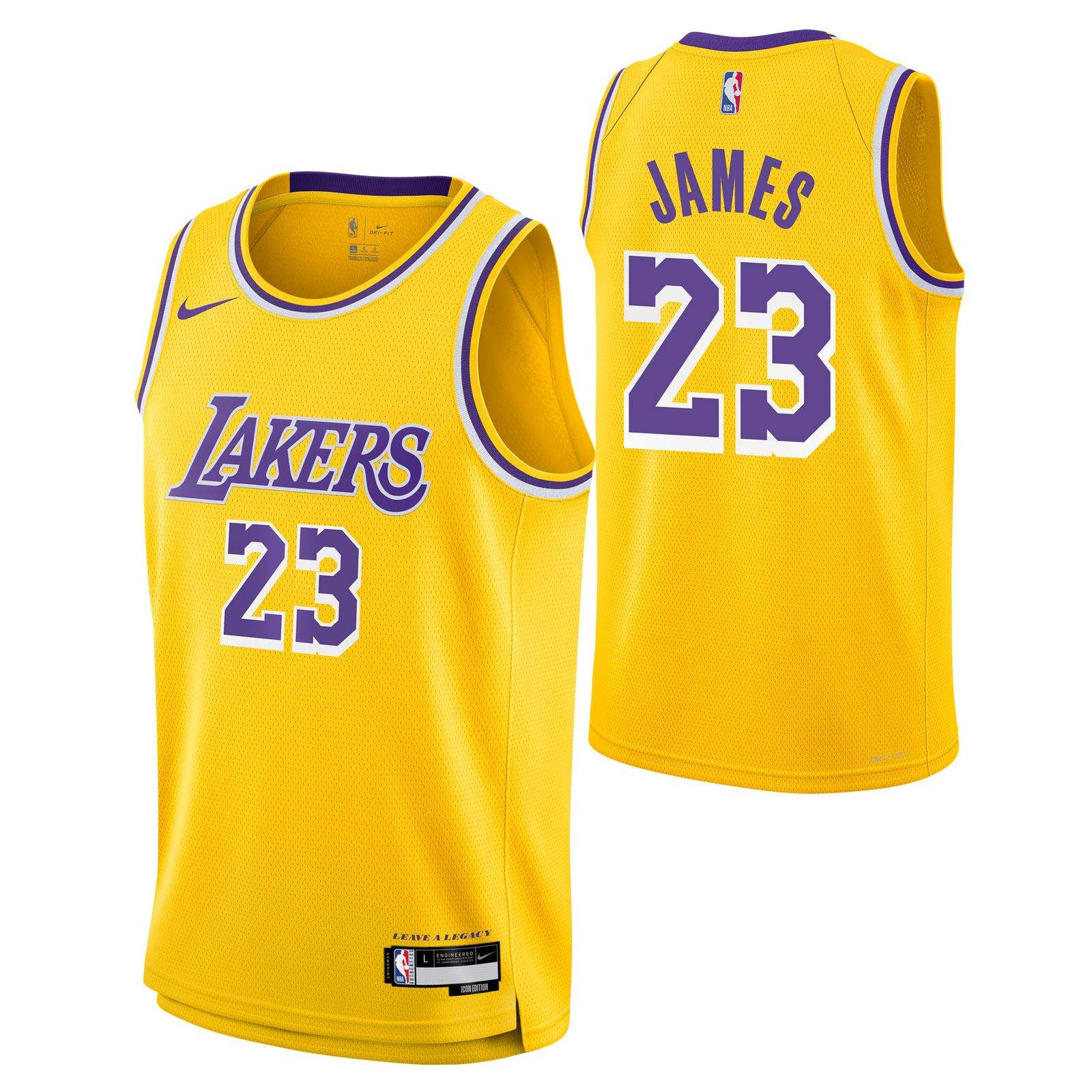 Nike Lakers James 23 Kids Swingman Jersey - Image 3