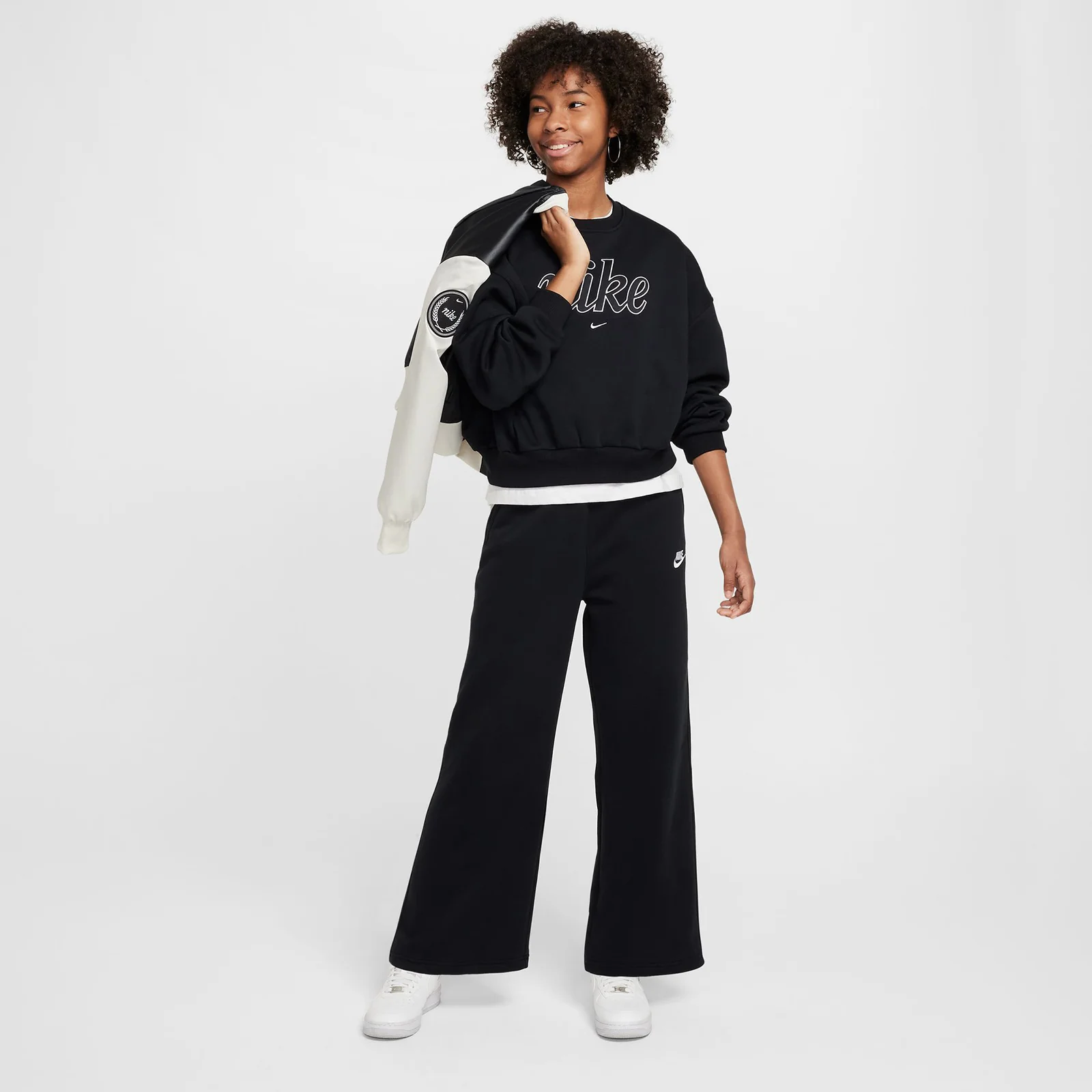 Nike Sportswear Club Fleece Girls Wide-Leg Pants - Image 6