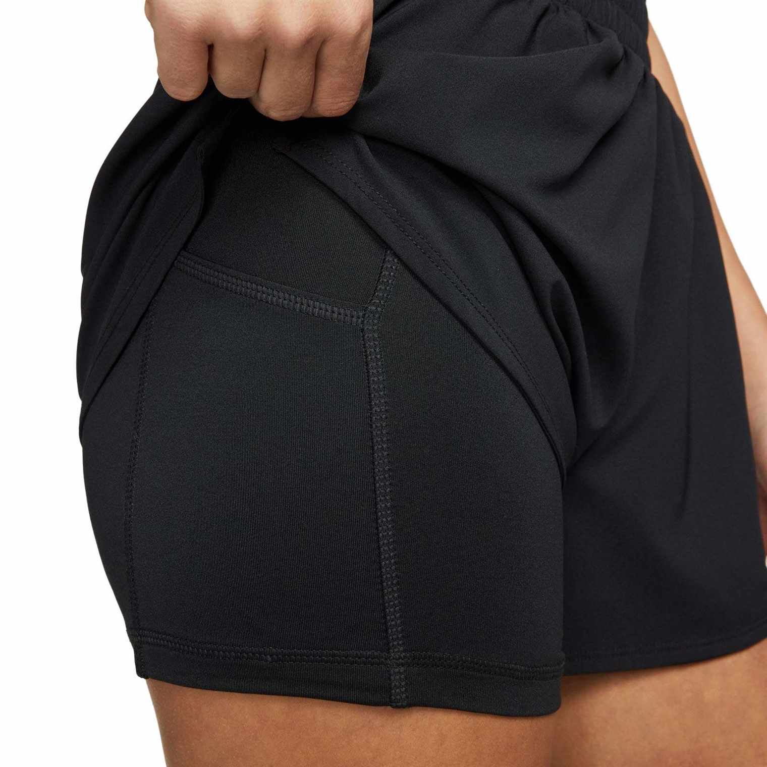 Nike One Womens Dri-FIT High-Waisted 3" 2-in-1 Shorts - Image 3