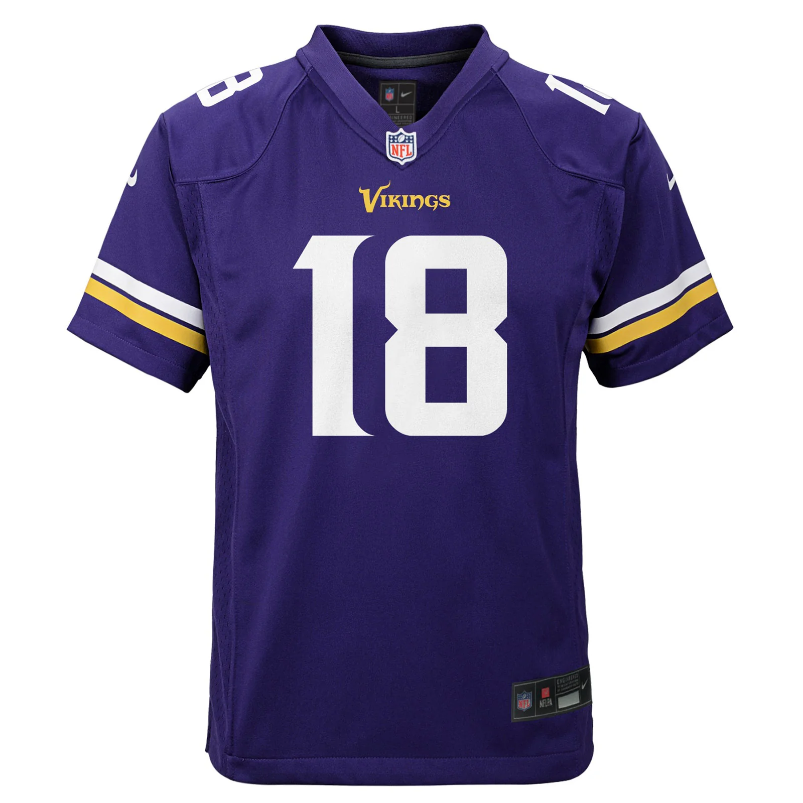 Nike Vikings Jefferson 18 Kids Game Jersey