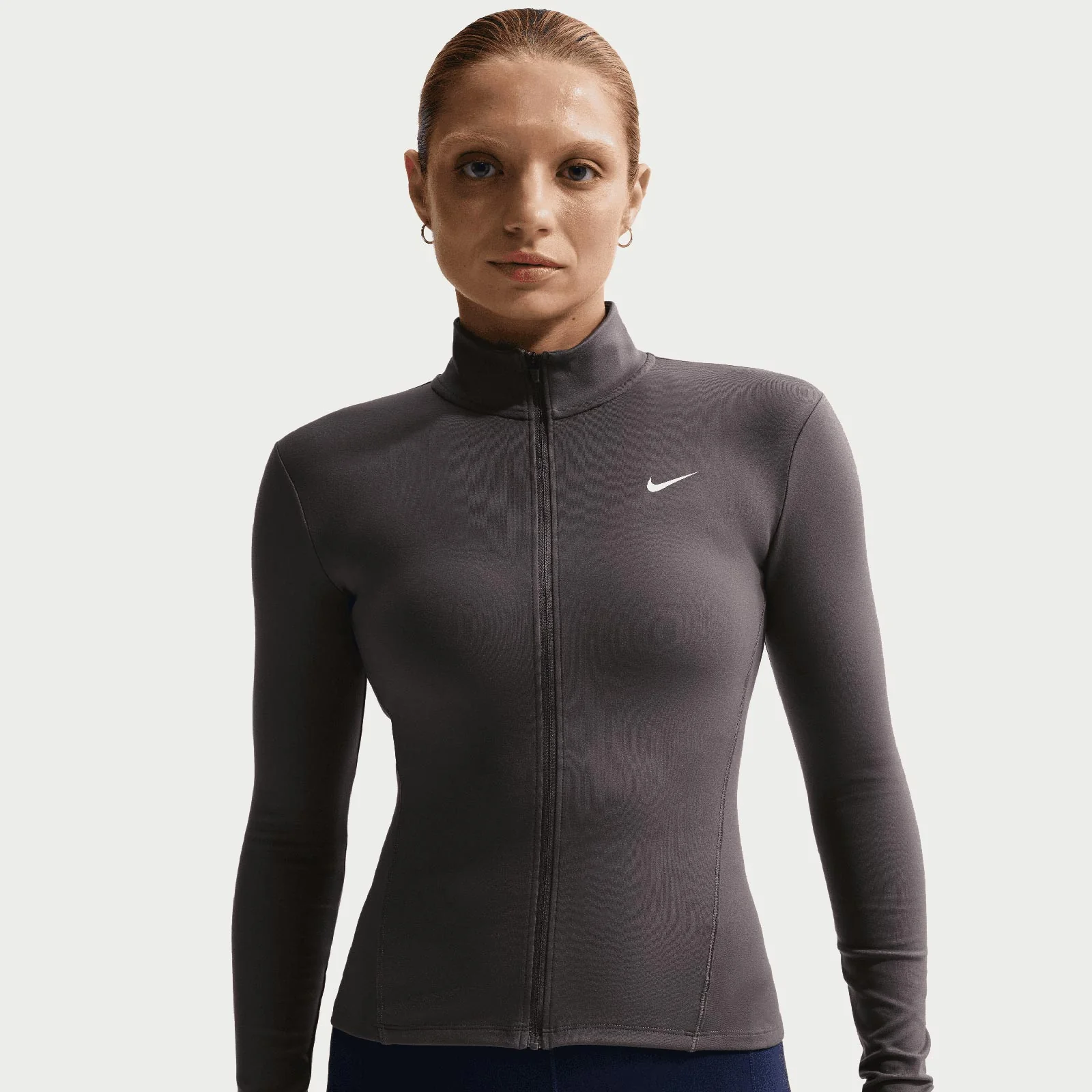 Nike One Fitted Womens Dri-FIT Full-Zip Jacket - Image 3