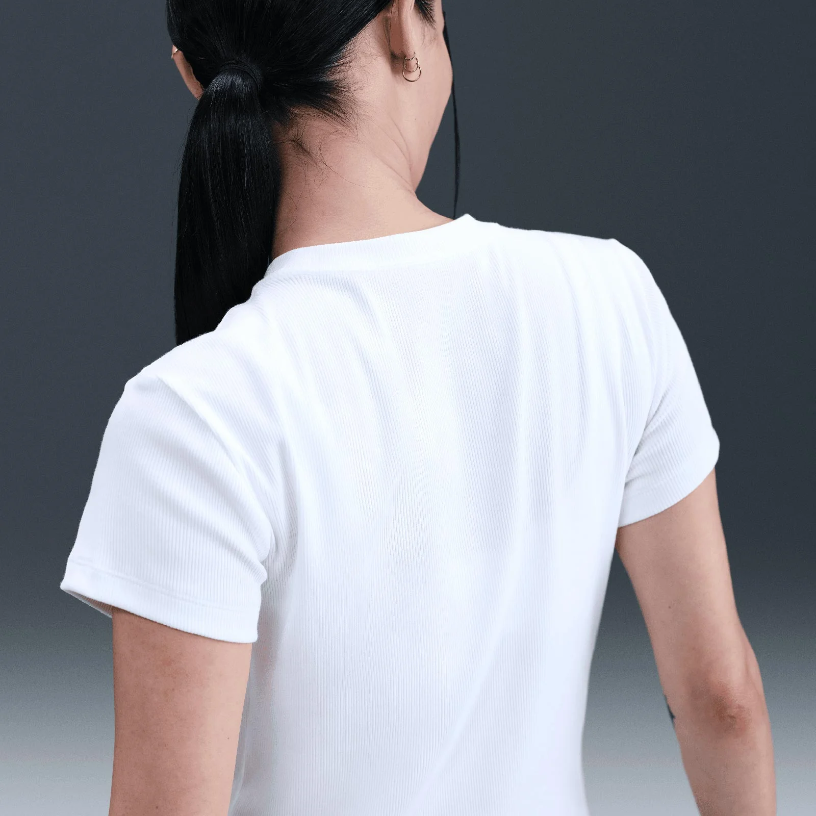 Nike Sportswear Womens Tight Ribbed Short-Sleeve T-Shirt - Image 6