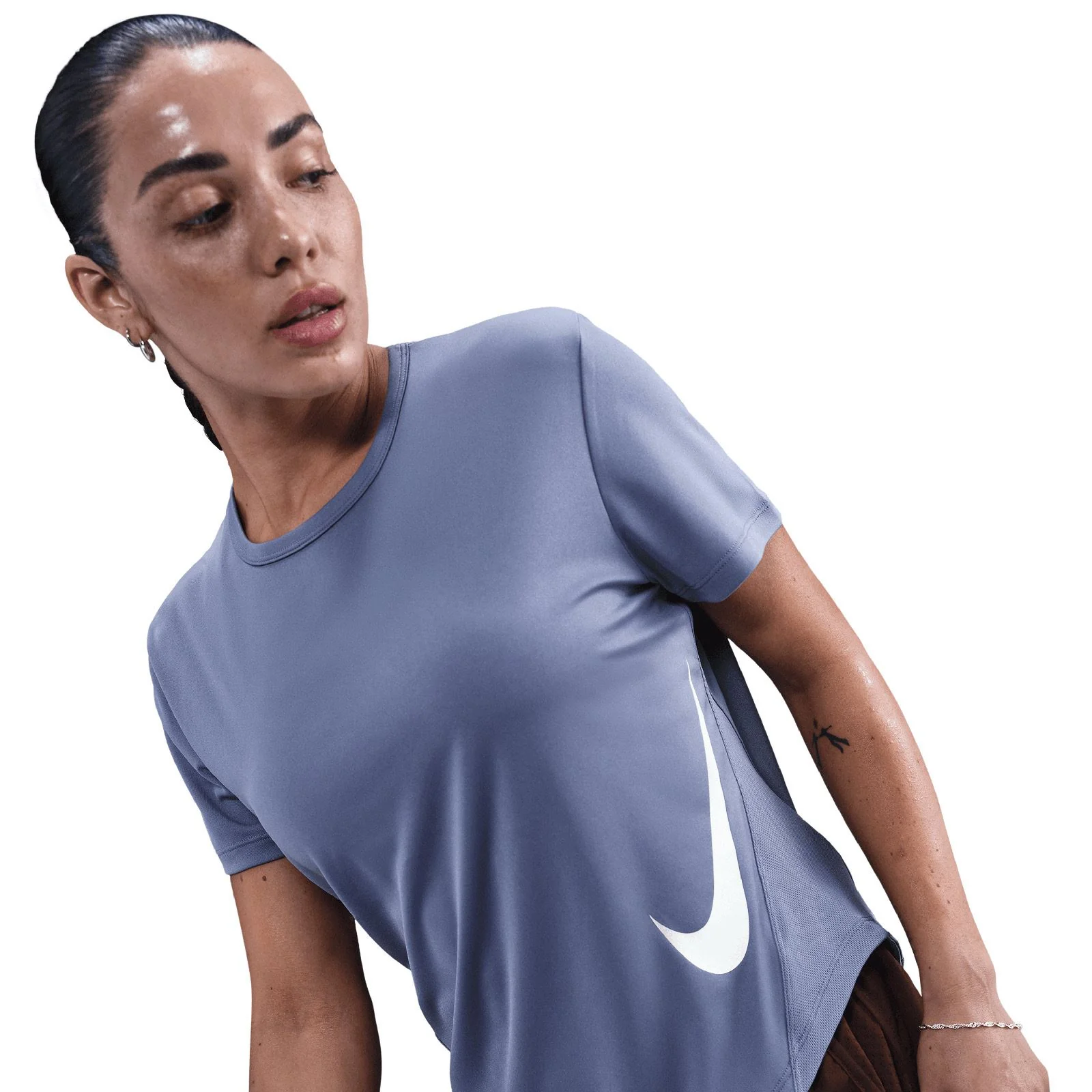 Nike Tempo Swoosh Run Womens Dri-FIT Short-Sleeve Running Top - Image 3