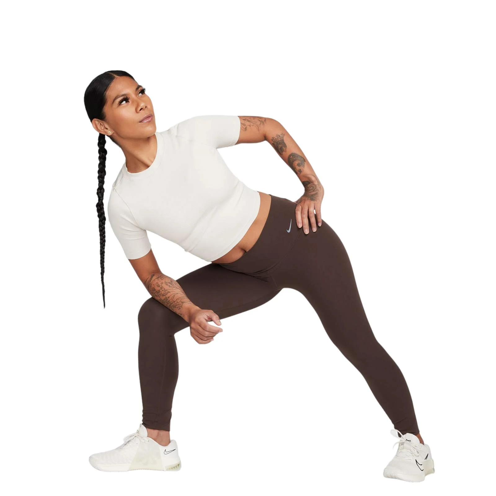 Nike Zenvy Rib Womens Dri-FIT Short-Sleeve Cropped Top - Image 5