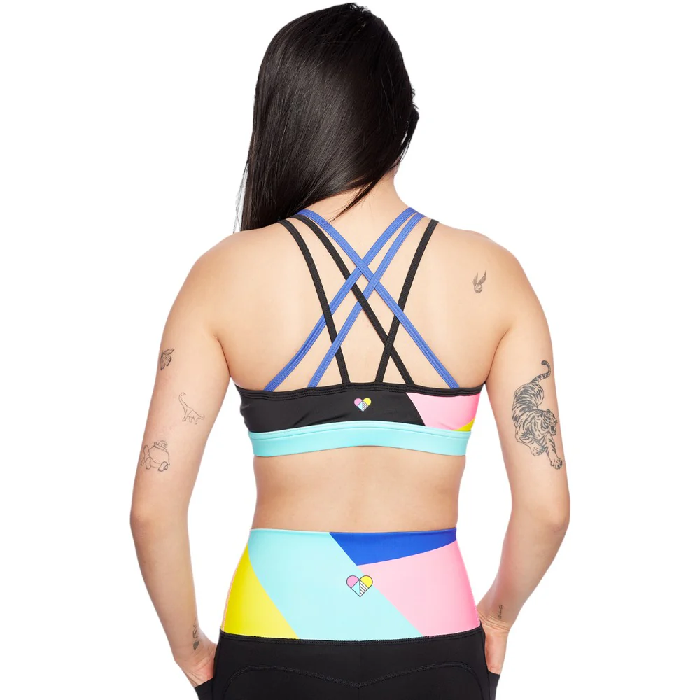 Peachylean Flex Graphic Print Womens Sports Bra - Image 7