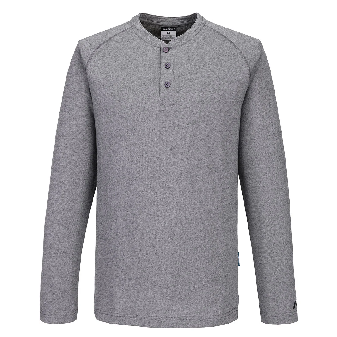 Portwest KA3 Henley T-Shirt L/S Zoom Grey