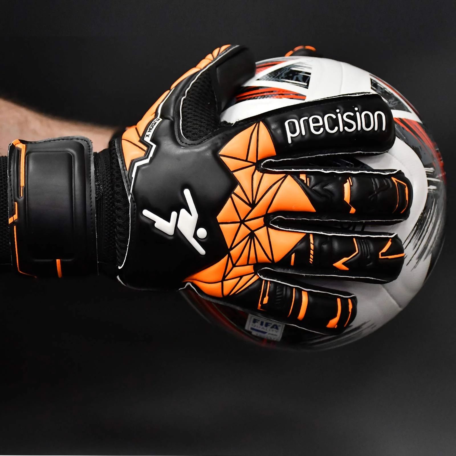 Precision Fusion X Roll Finger Protect Kids Goalkeeper Gloves - Image 4