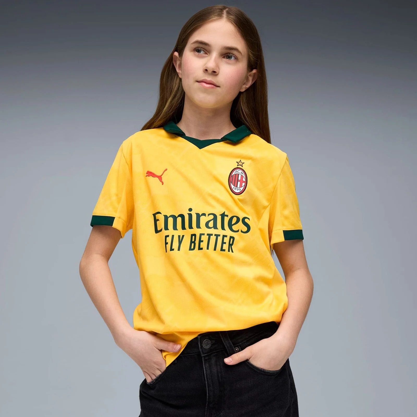 Puma AC Milan Football 2025/26 Kids Regular-Fit Third Jersey - Image 3