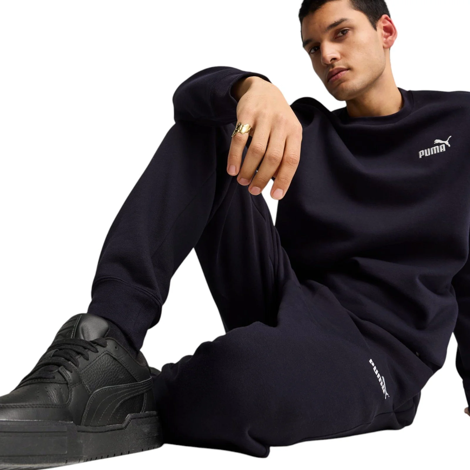 Puma Essentials No. 1 Logo Mens Medium-Rise Fleece Sweatpants - Image 4