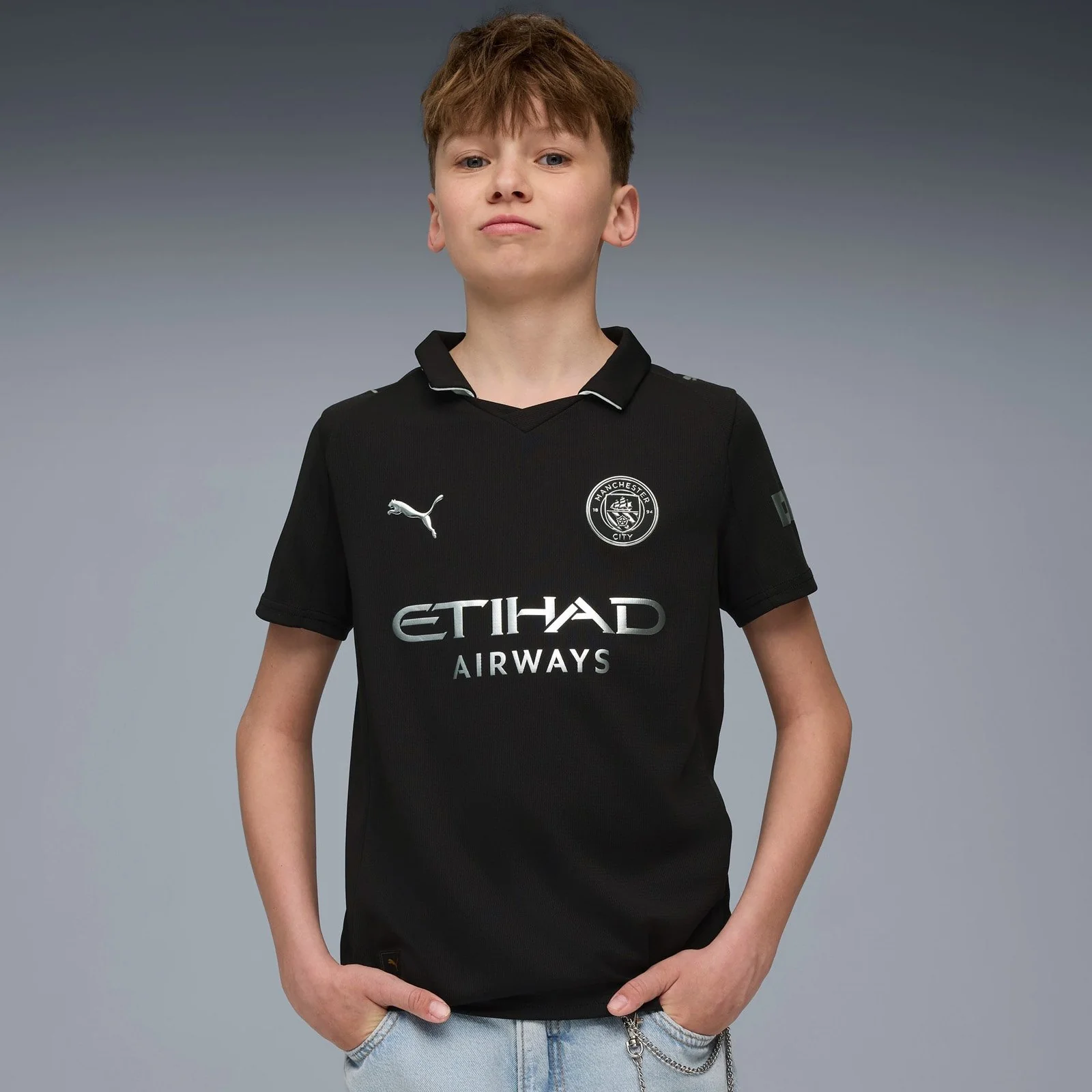 Puma Manchester City Football 2025/26 Kids SS Away Jersey - Image 3