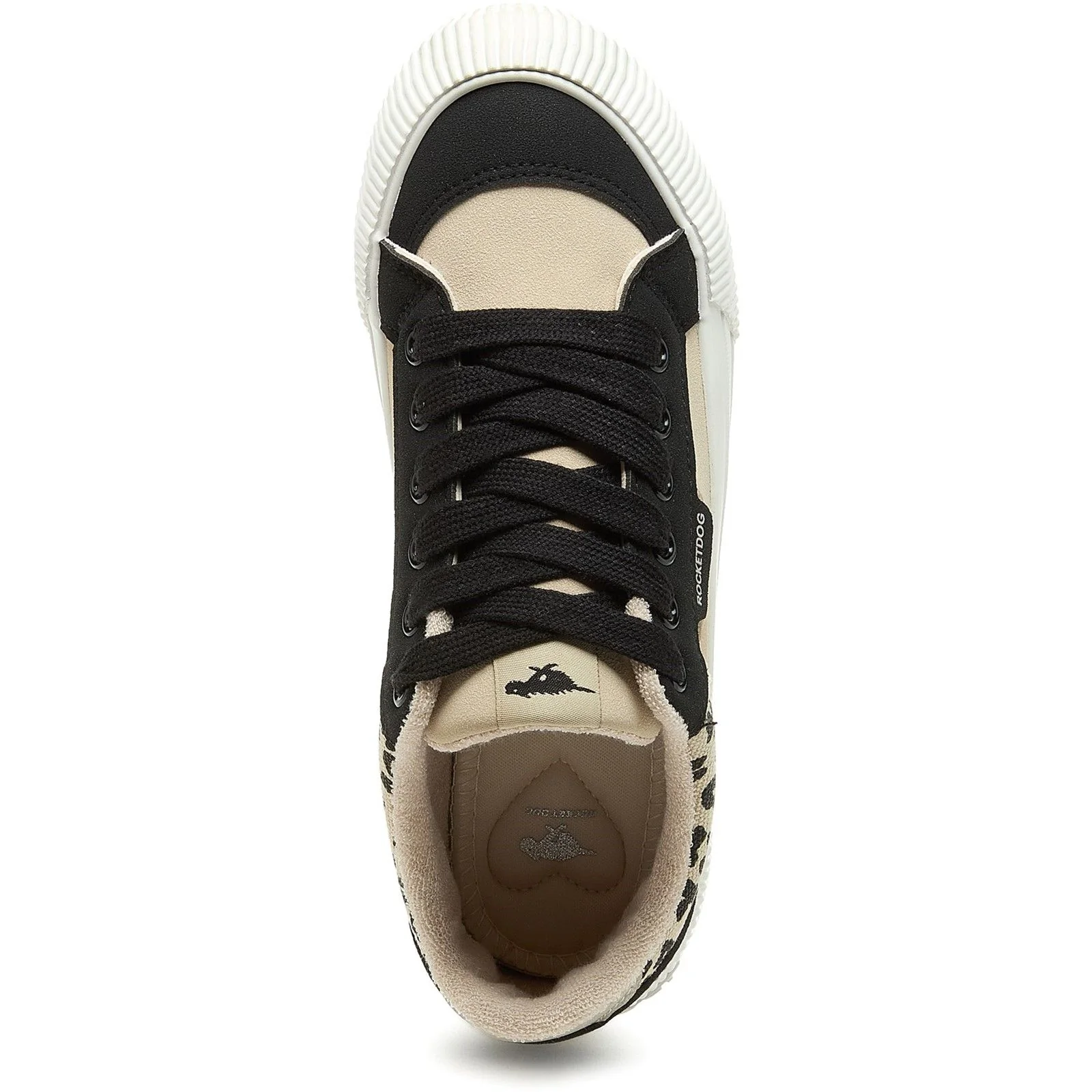 Rocket Dog Womens Cheery Blocked Trainer Black/Natural - Image 4