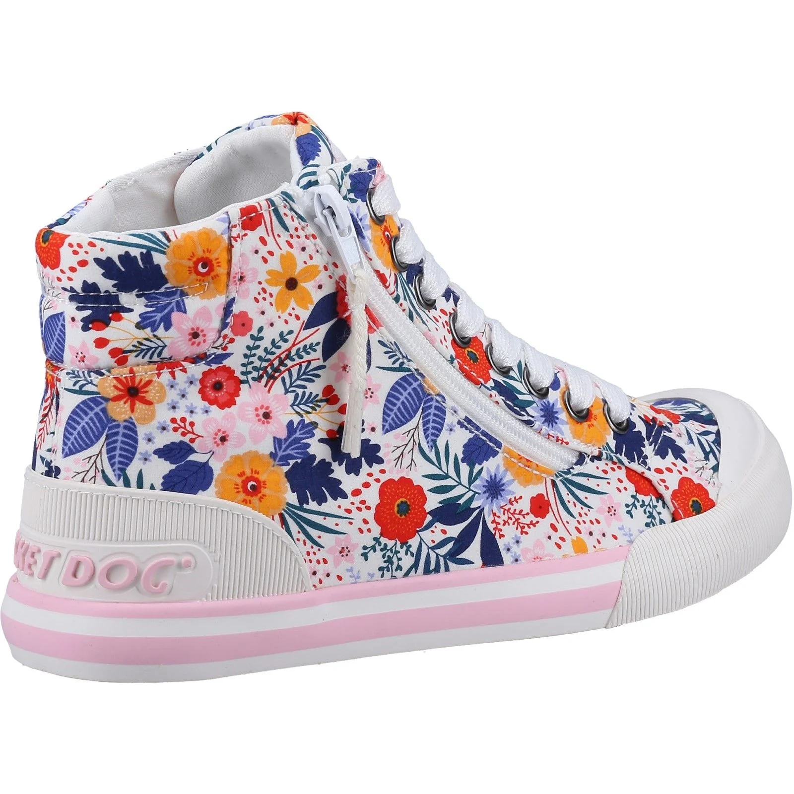 Rocket Dog Womens Jazzin Malden Floral Shoes White/Multi - Image 3