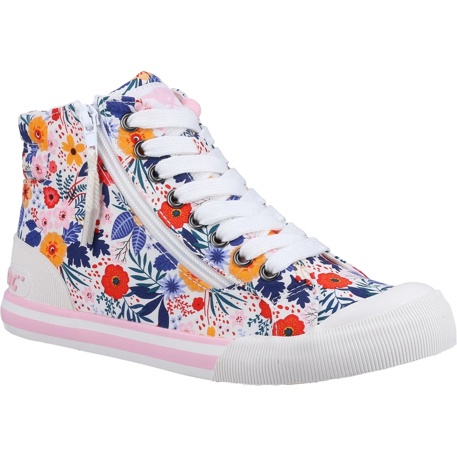 Rocket Dog Womens Jazzin Malden Floral Shoes White/Multi - Image 4