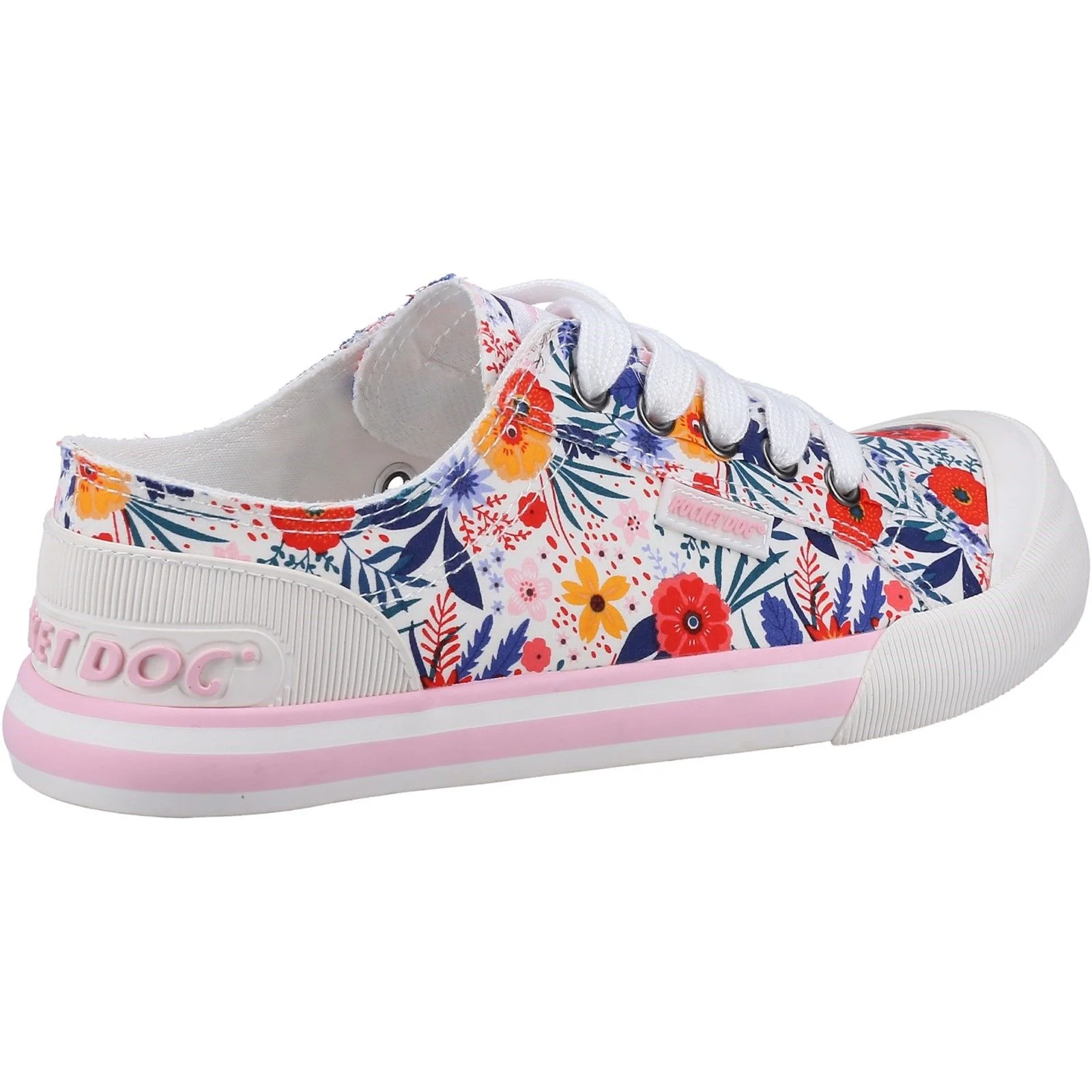 Rocket Dog Womens Jazzin Malden Floral Shoes White/Multi - Image 3