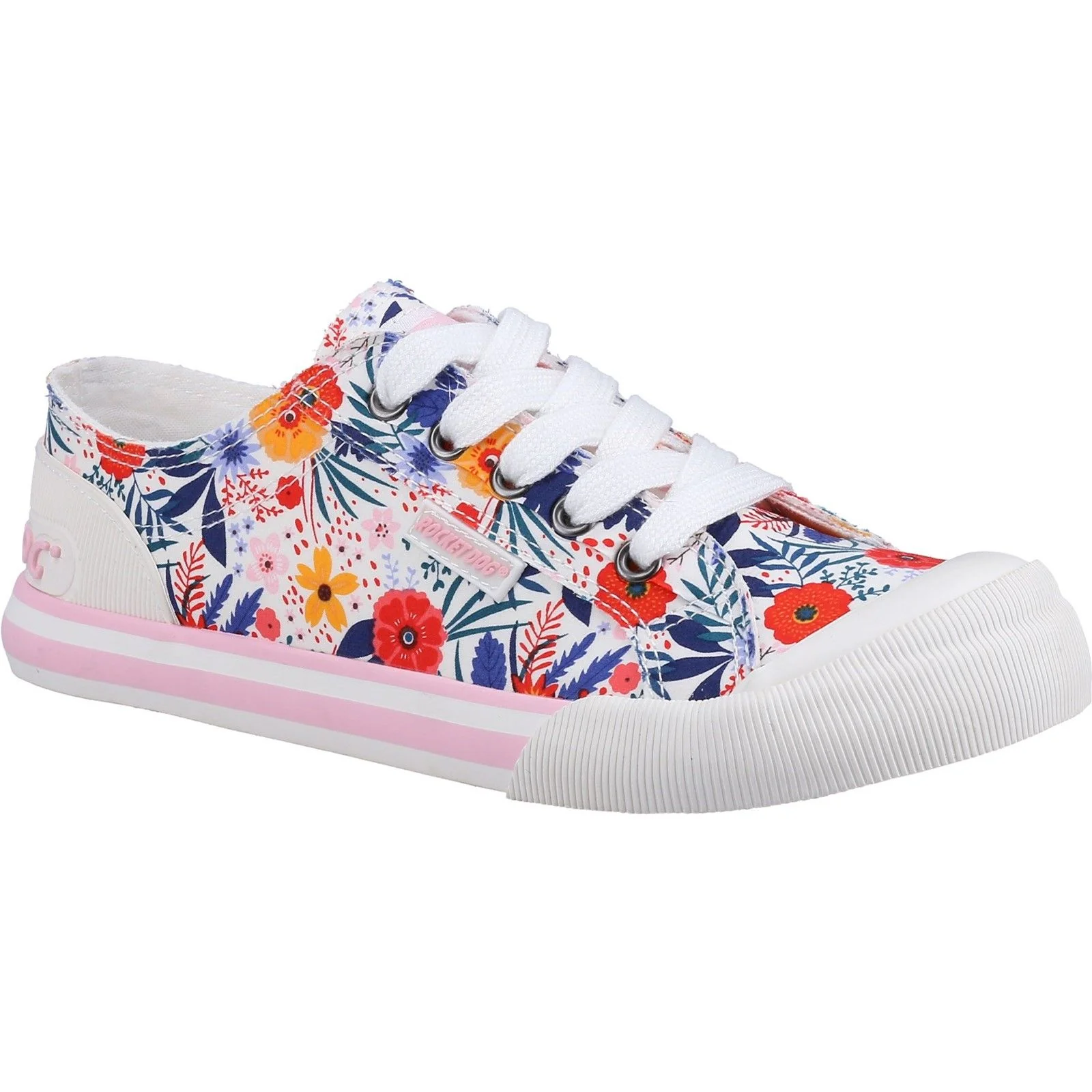 Rocket Dog Womens Jazzin Malden Floral Shoes White/Multi - Image 4