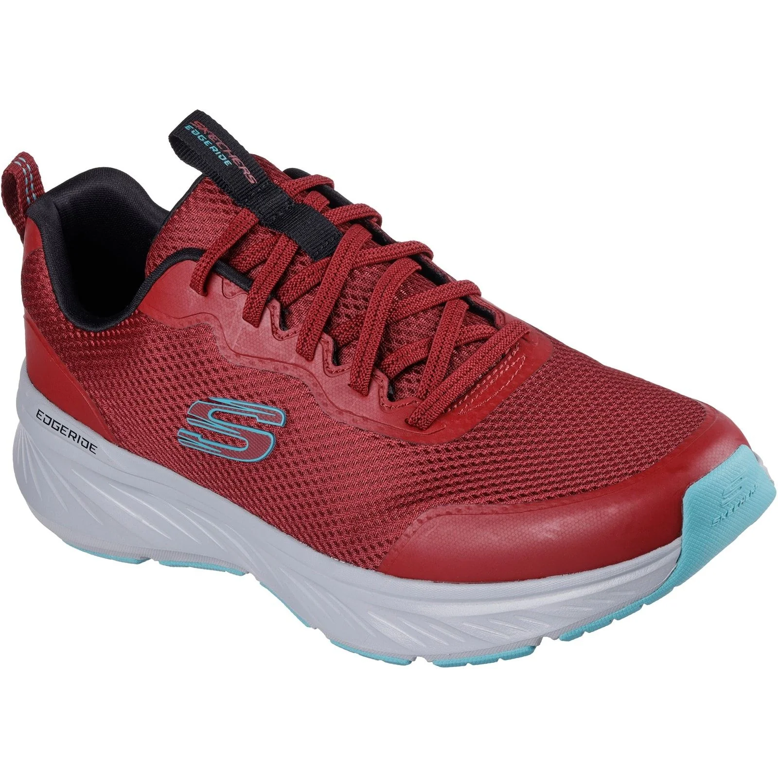 Skechers Mens Edgeride Rekze Shoe Burgundy/Grey - Image 5