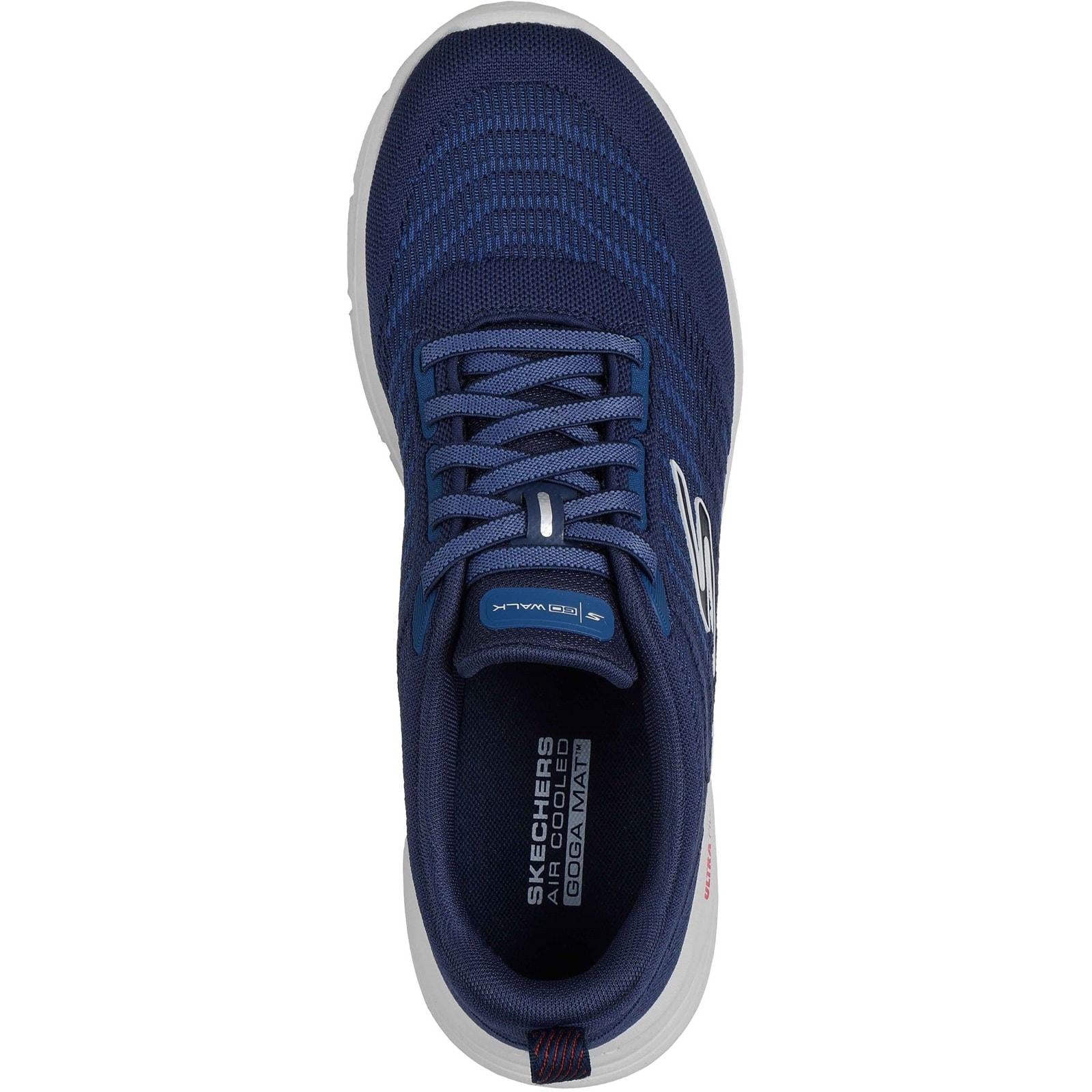 Skechers Mens GO Walk 8 Day Trainer Navy/Red - Image 3