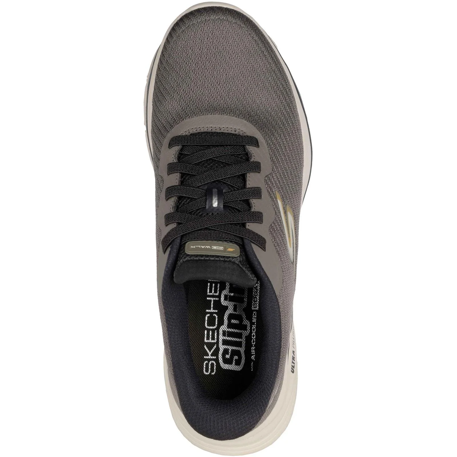 Skechers Mens GO WALK 8 Pate Trainer Taupe - Image 3