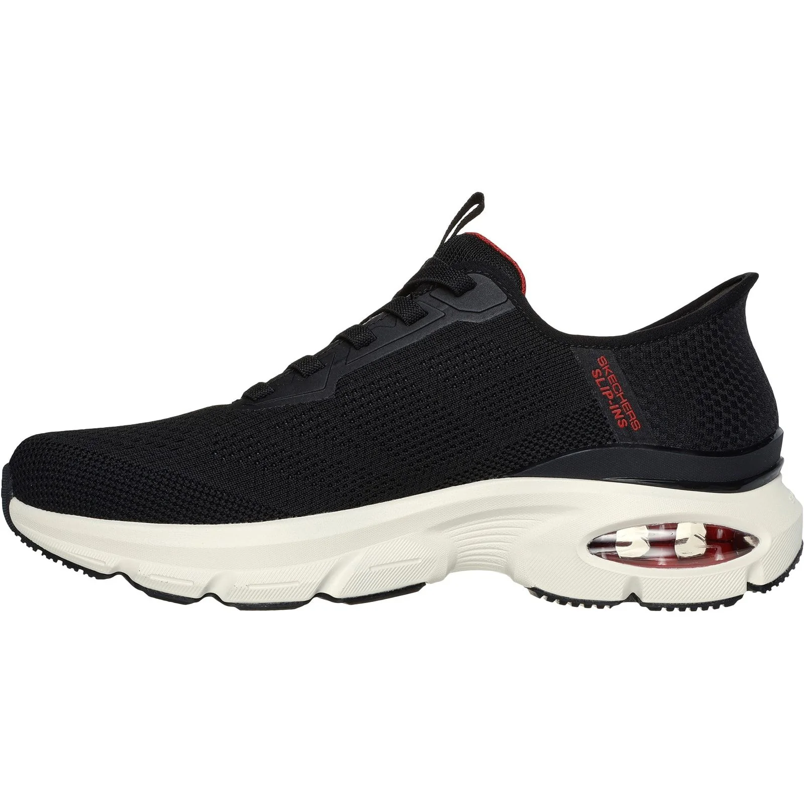 Skechers Mens Skech-Air Ventura Vanderway Shoes Black/Red - Image 2