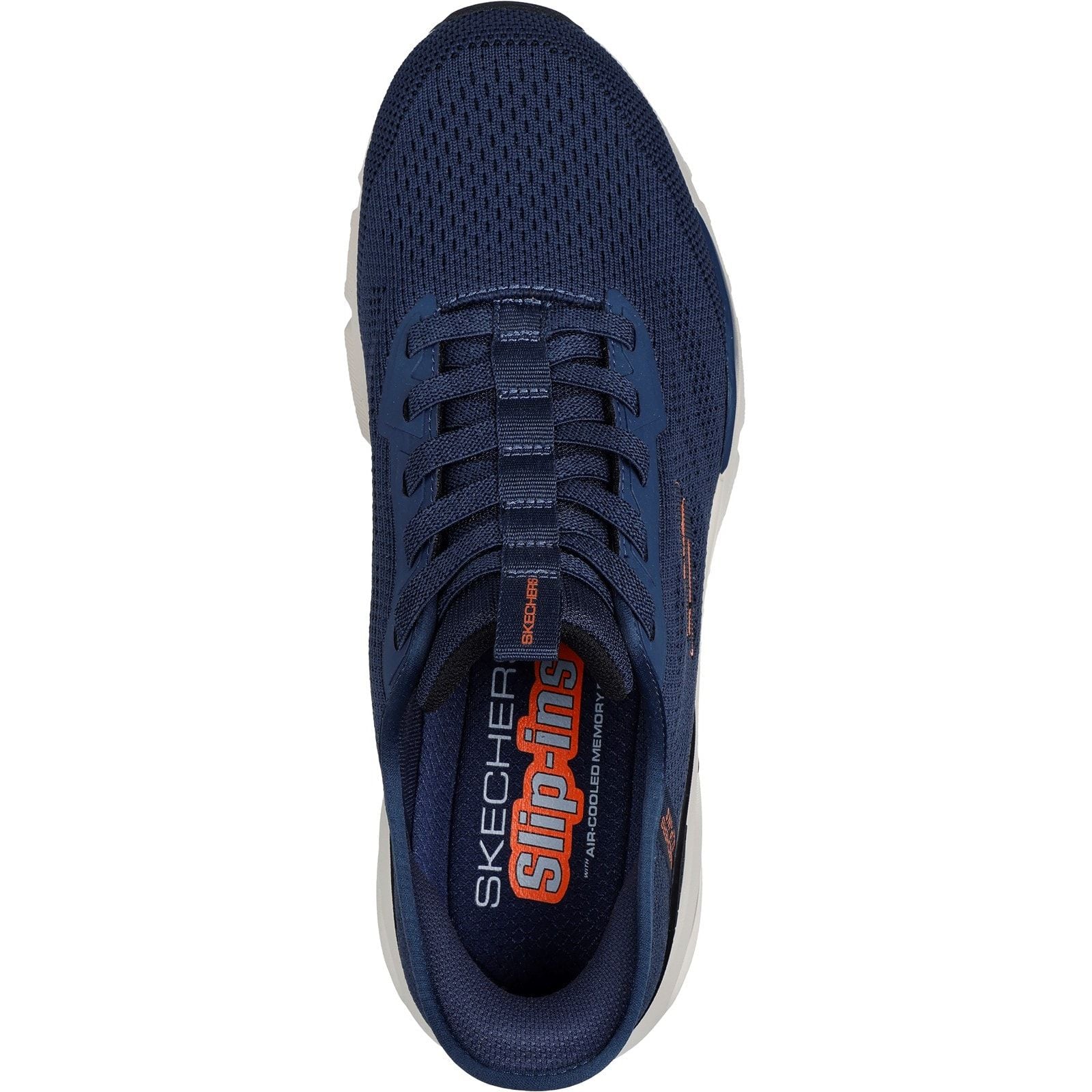 Skechers Mens Skech-Air Ventura Vanderway Shoes Navy/Orange - Image 4