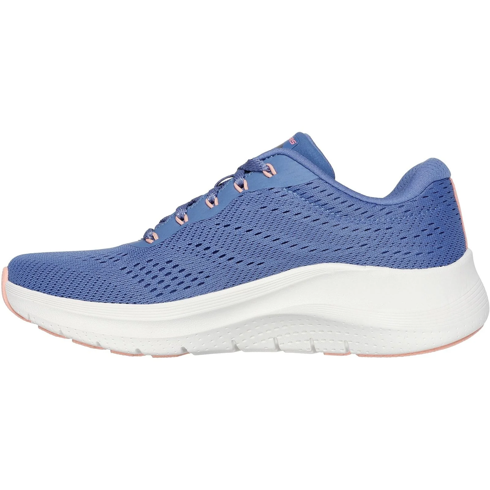 Skechers Womens Arch Fit 2.0 - Big League Trainers Blue/Pink - Image 2