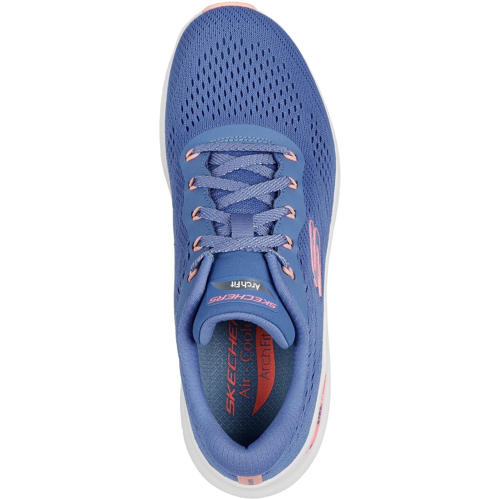 Skechers Womens Arch Fit 2.0 - Big League Trainers Blue/Pink - Image 4