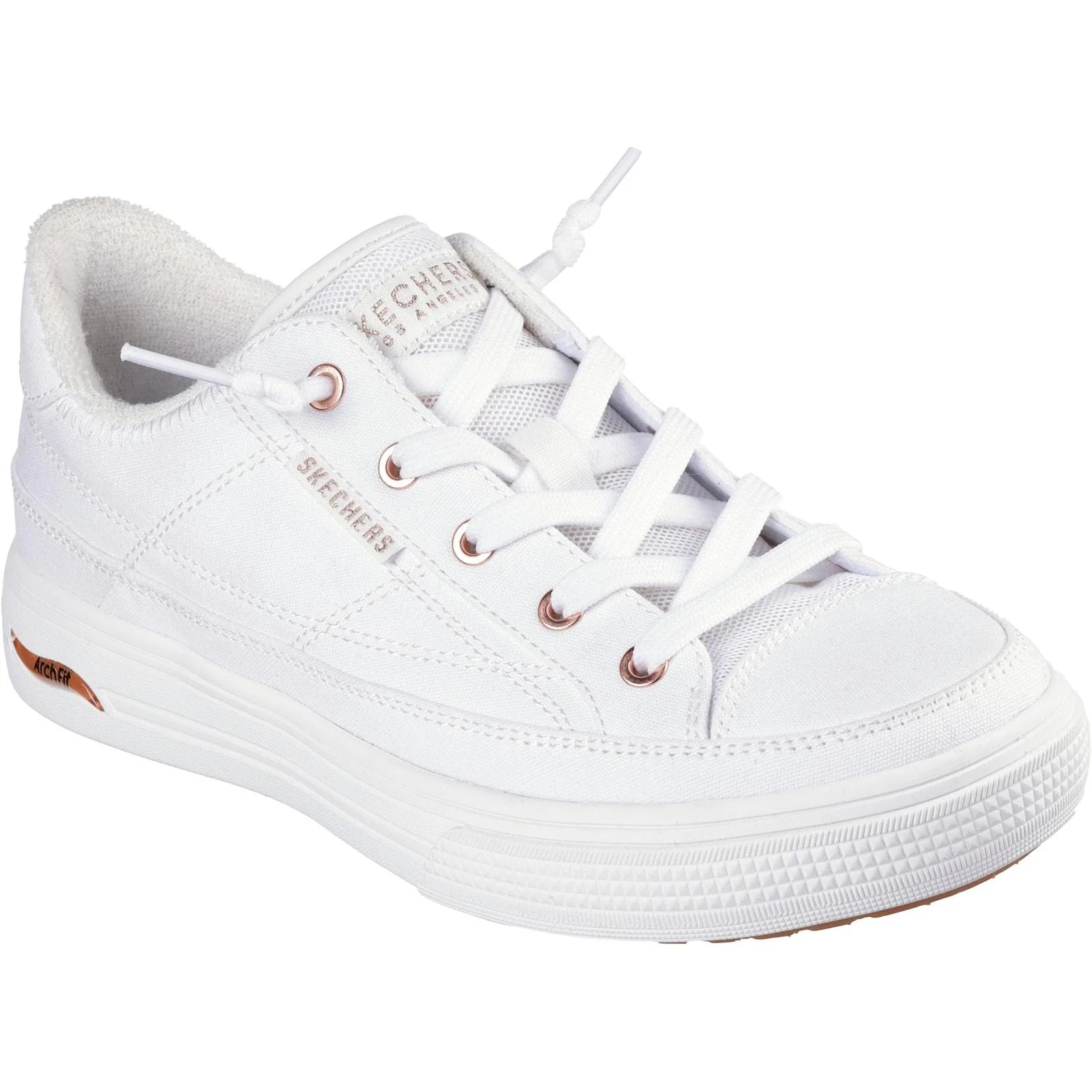 Skechers Womens Arch Fit Arcade - Meet Ya There Trainers White - Image 5