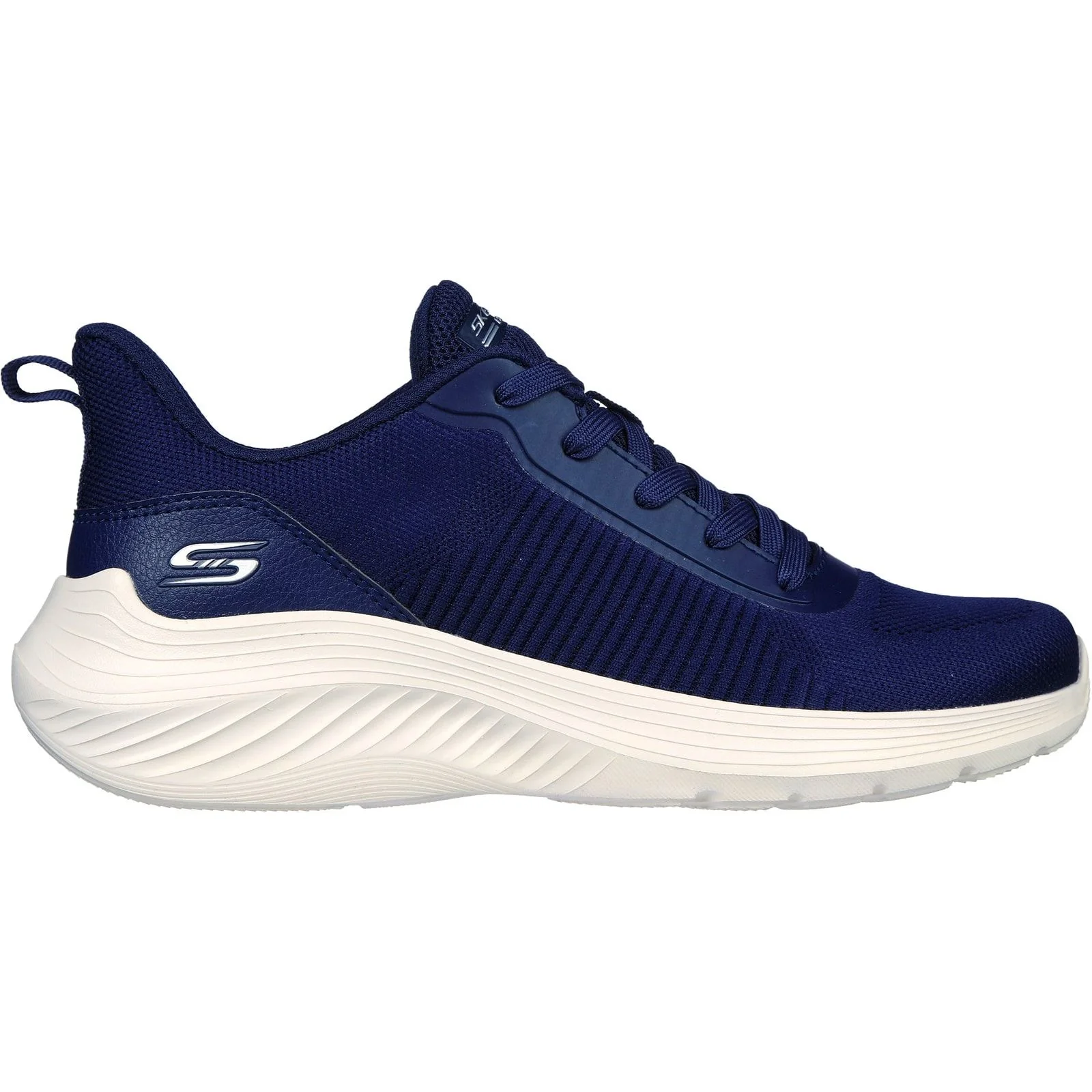 Skechers Womens Bobs Squad Waves Shoes Navy