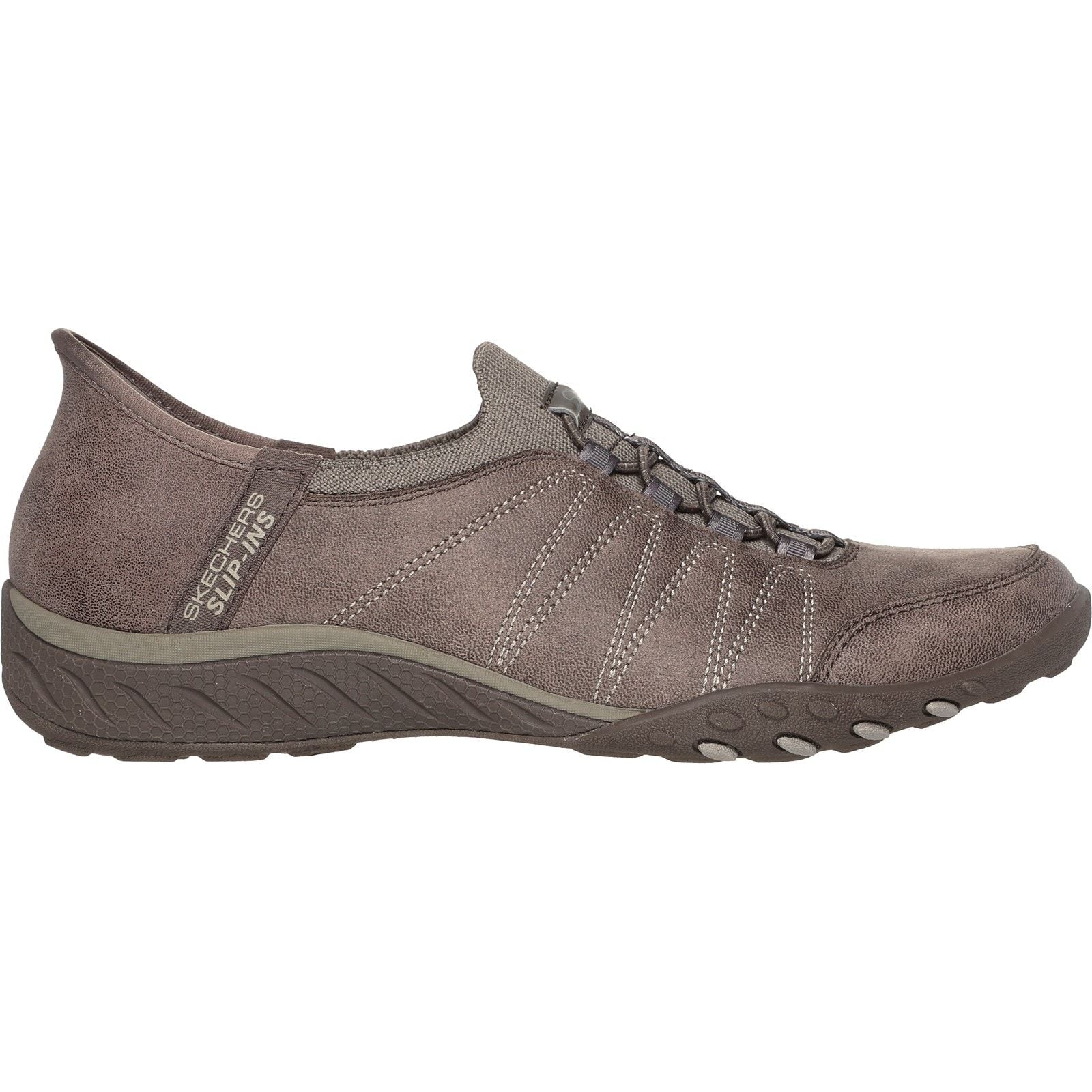 Skechers Womens Breathe-Easy Home-Body Shoes Dark Taupe