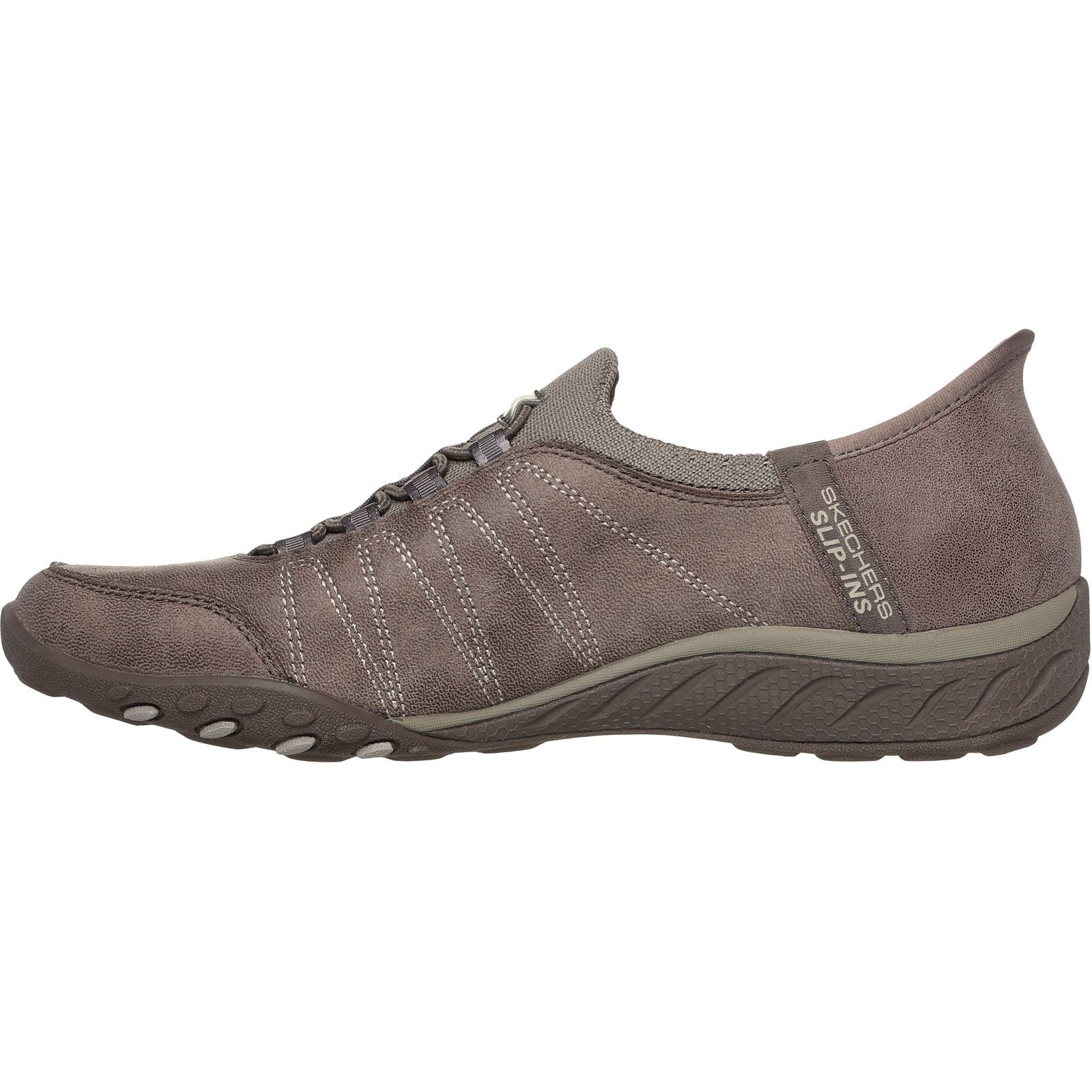Skechers Womens Breathe-Easy Home-Body Shoes Dark Taupe - Image 2