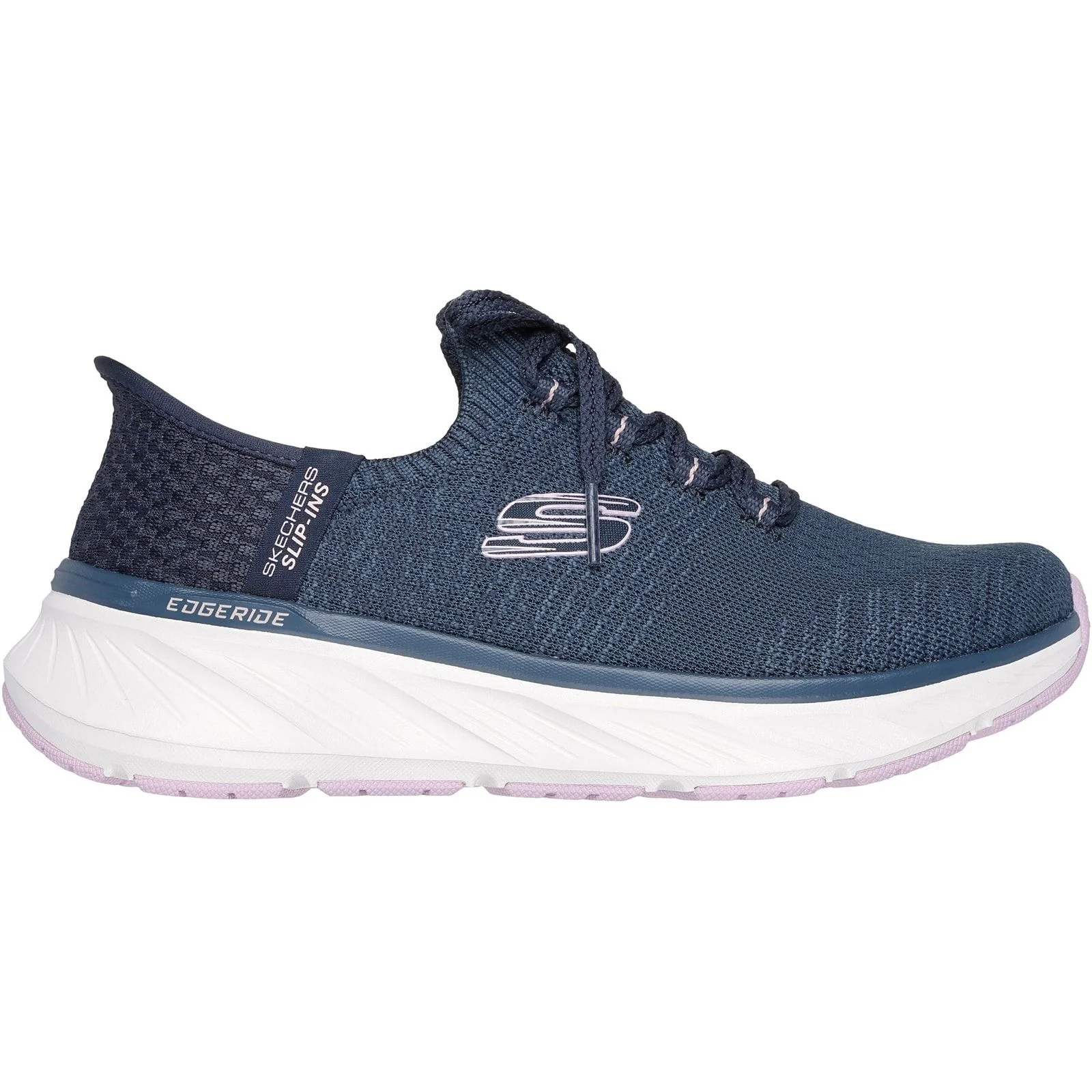 Skechers Womens Edgeride Impression Shoes Navy/Lavender