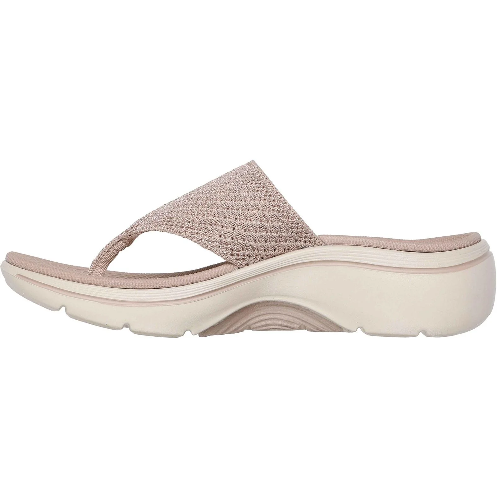 Skechers Womens Go Walk Arch Fit 2.0 Sandal Taupe - Image 2