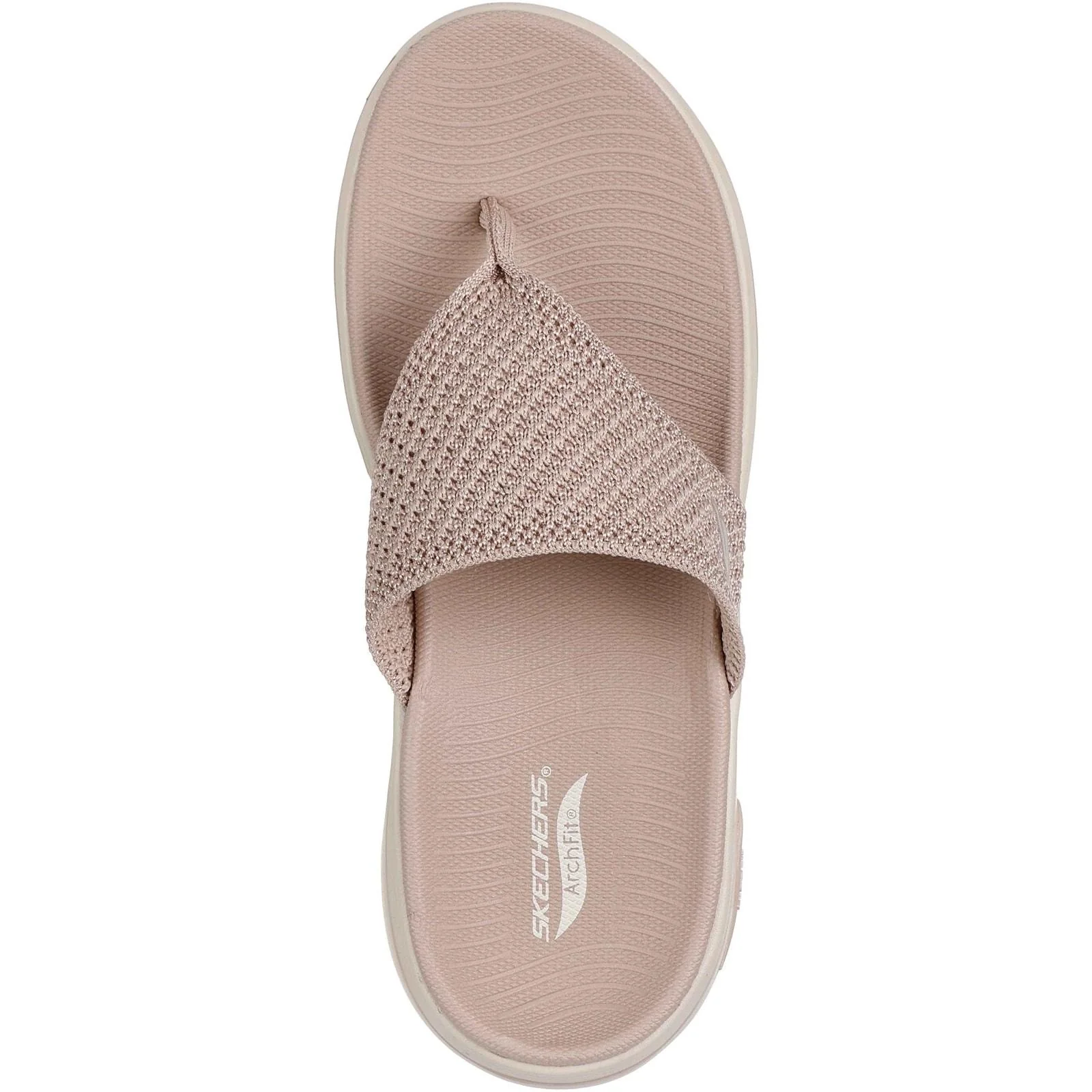 Skechers Womens Go Walk Arch Fit 2.0 Sandal Taupe - Image 3