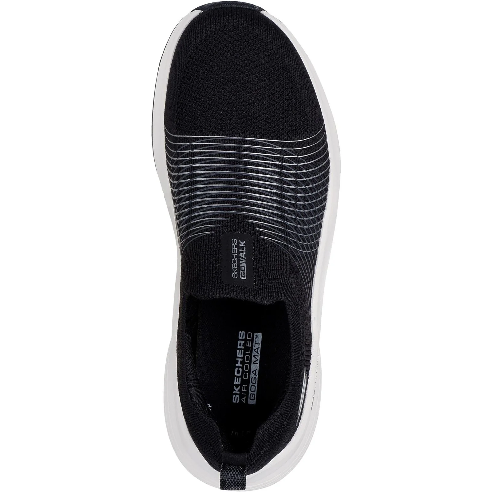 Skechers Womens GO WALK Max Walker Sally Shoes Black/White - Image 4