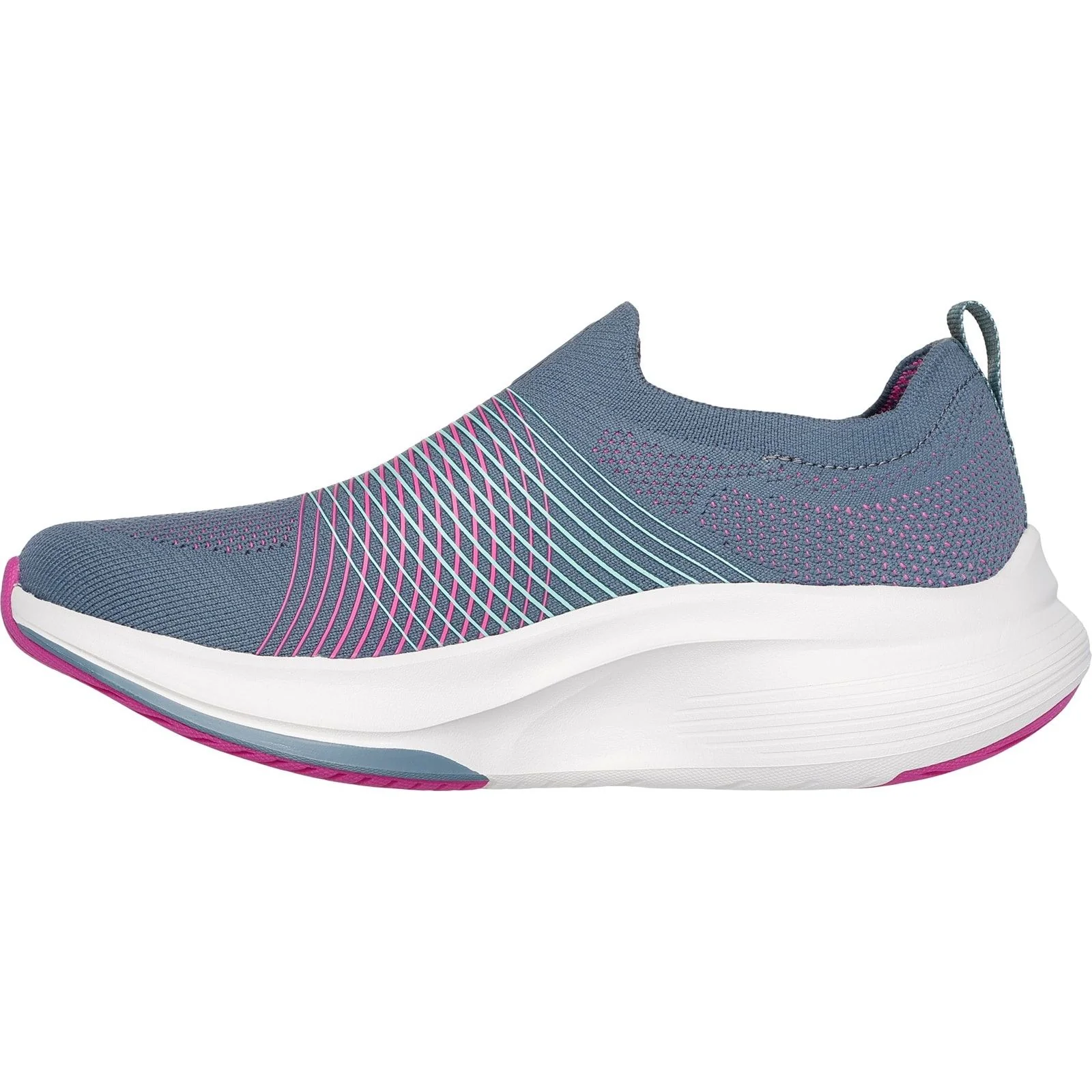 Skechers Womens GO WALK Max Walker Sally Shoes Charcoal/Purple - Image 2