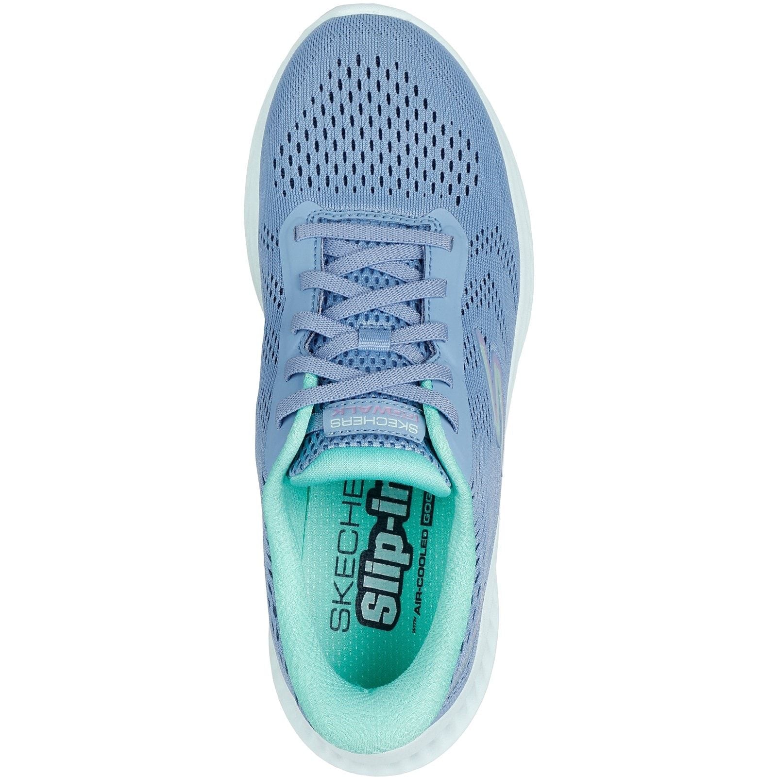 Skechers Womens Go Walk Now Khloe Trainers Blue/Green - Image 4