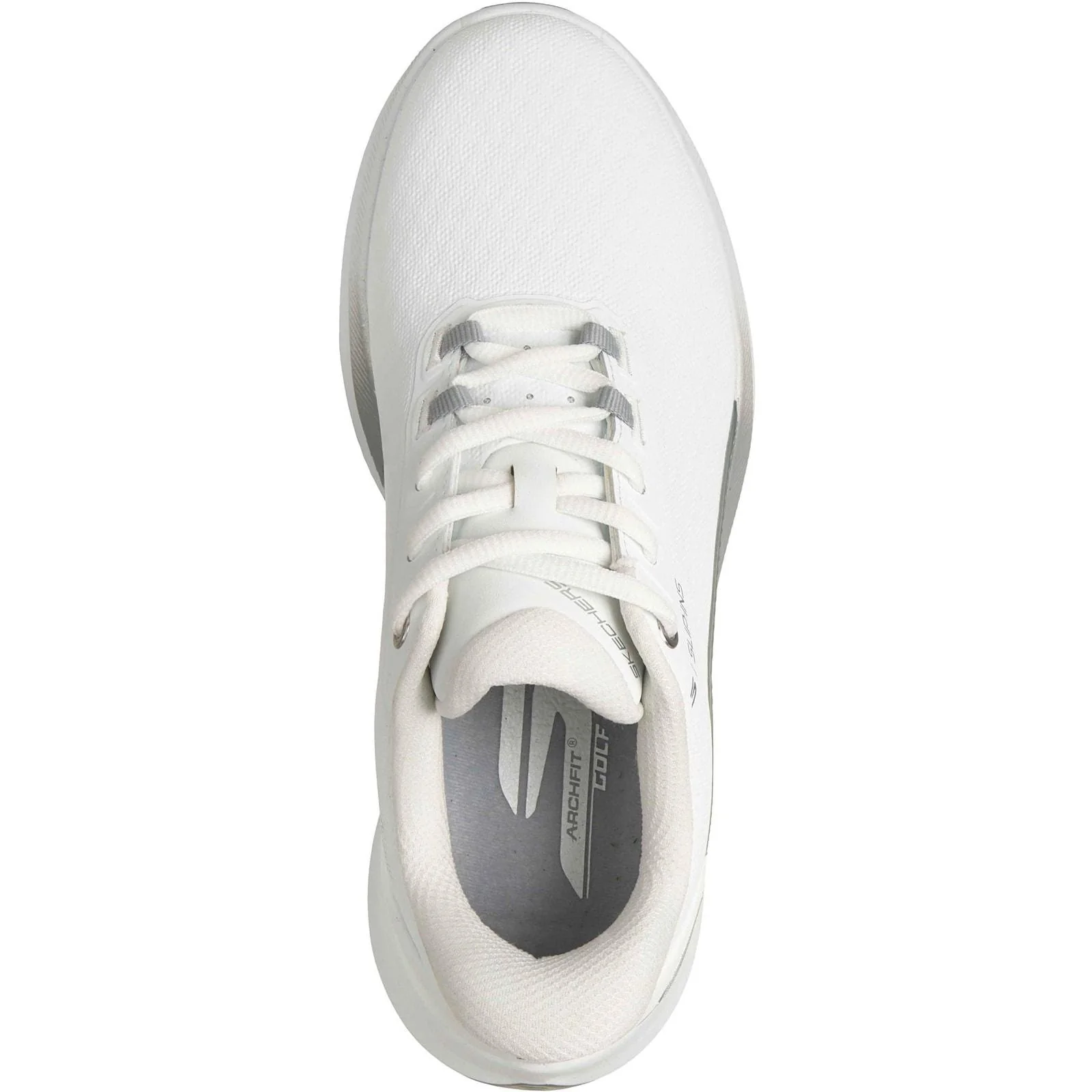 Skechers Womens Skechers Pure Slip Ins Golf Shoes White/Silver - Image 3