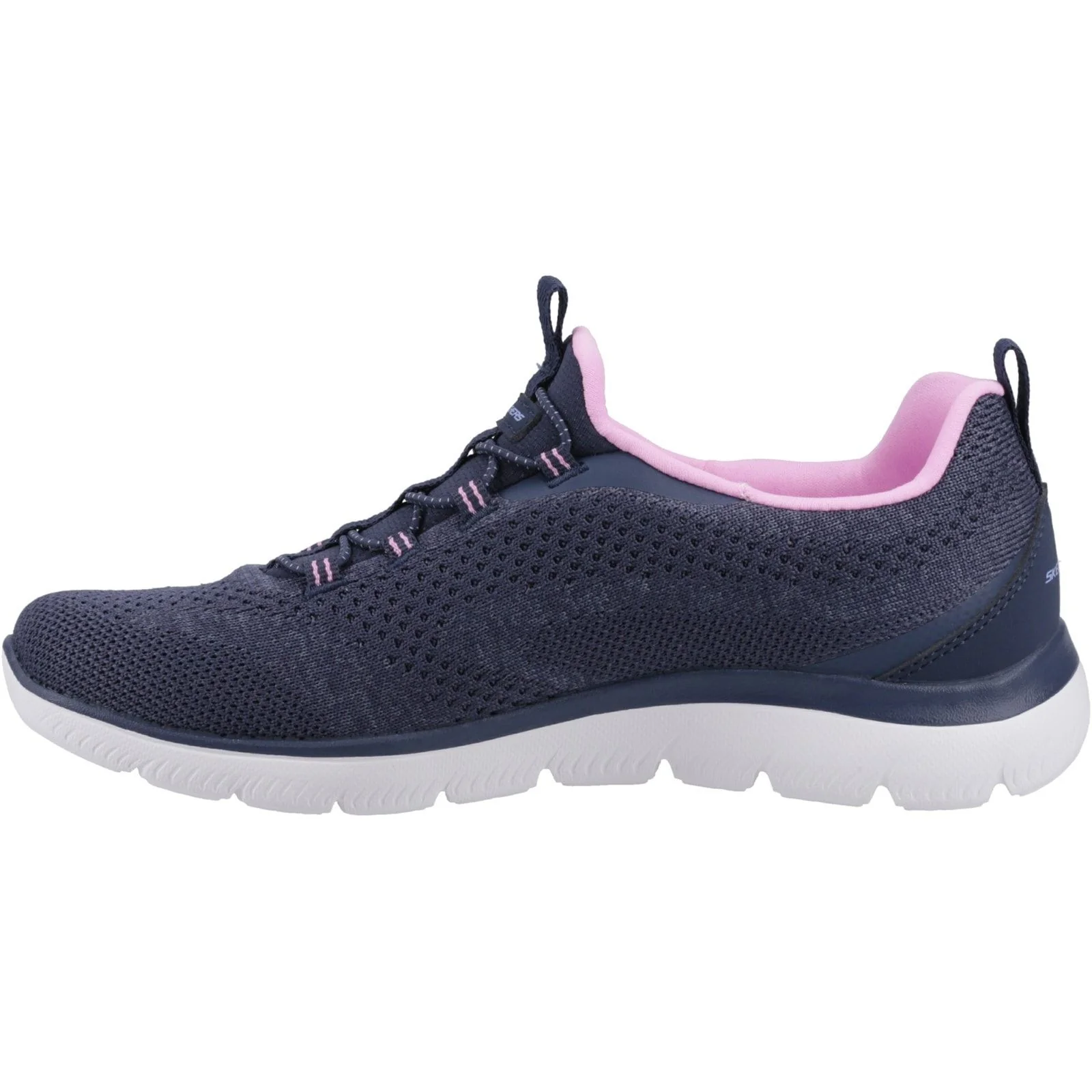 Skechers Womens Summits New Nature Shoes Navy/Pink - Image 2