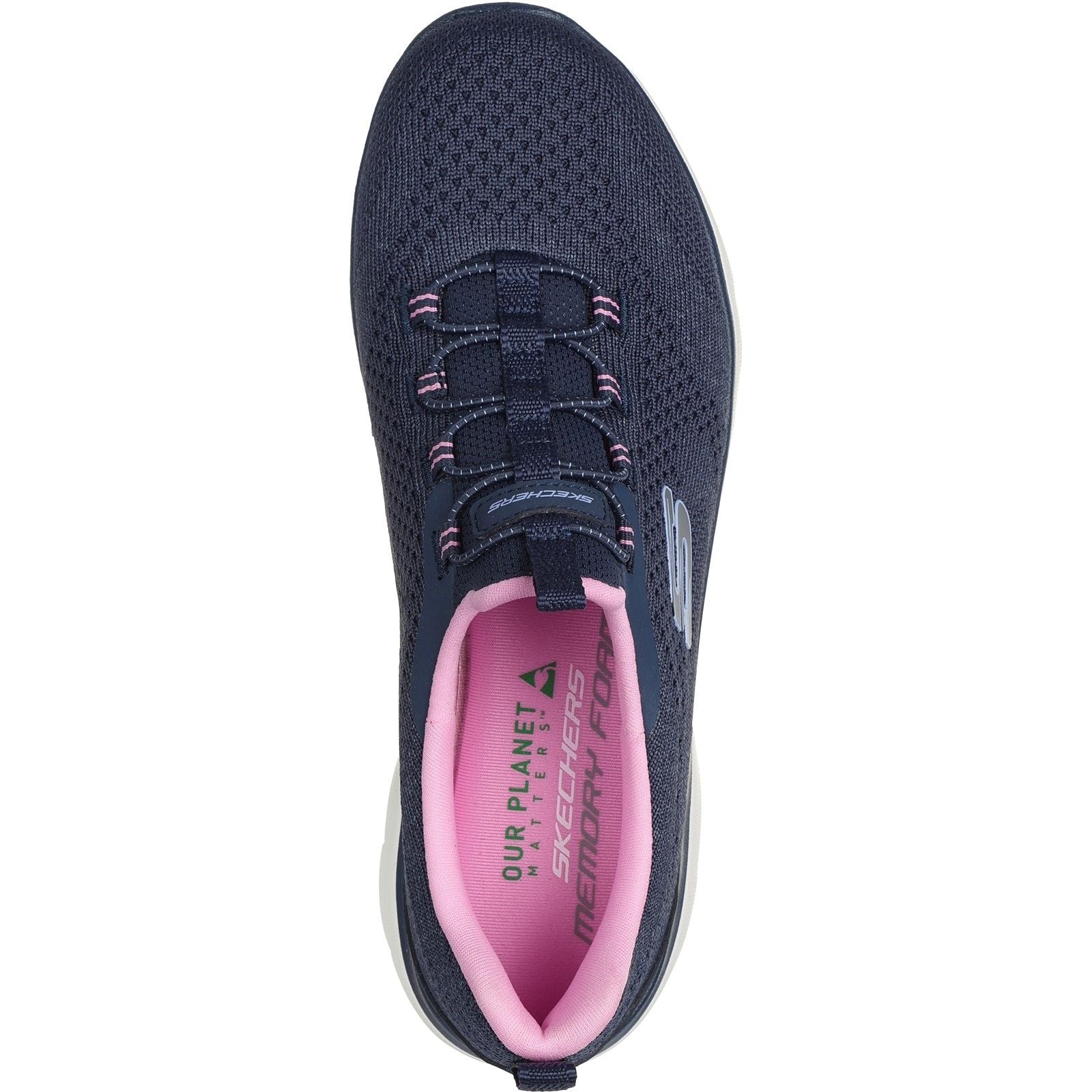 Skechers Womens Summits New Nature Shoes Navy/Pink - Image 4