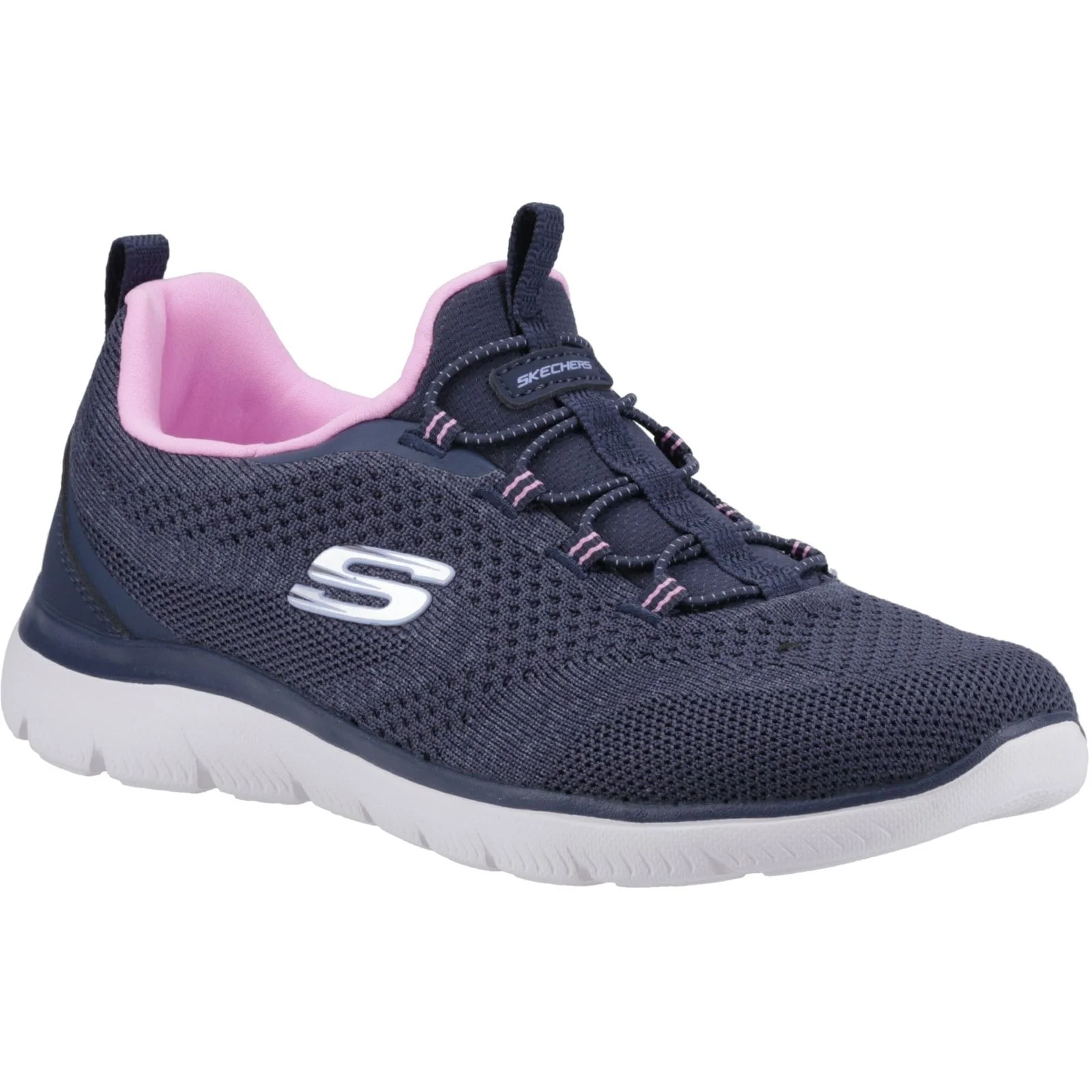 Skechers Womens Summits New Nature Shoes Navy/Pink - Image 6