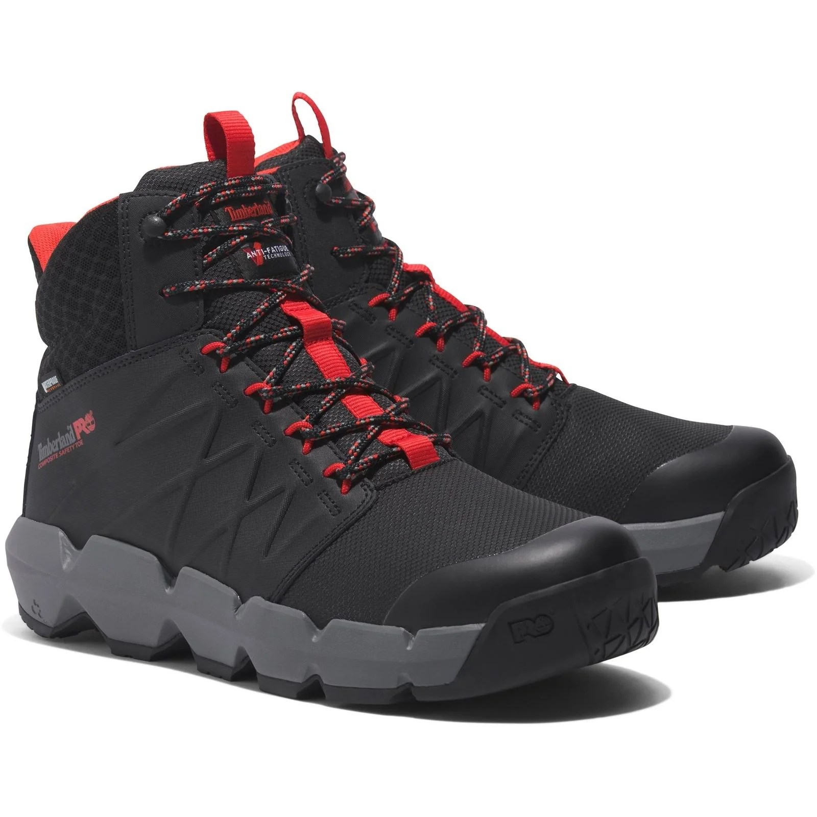 Timberland Pro Mens Morphix 6" Safety Boot Black/Red - Image 6