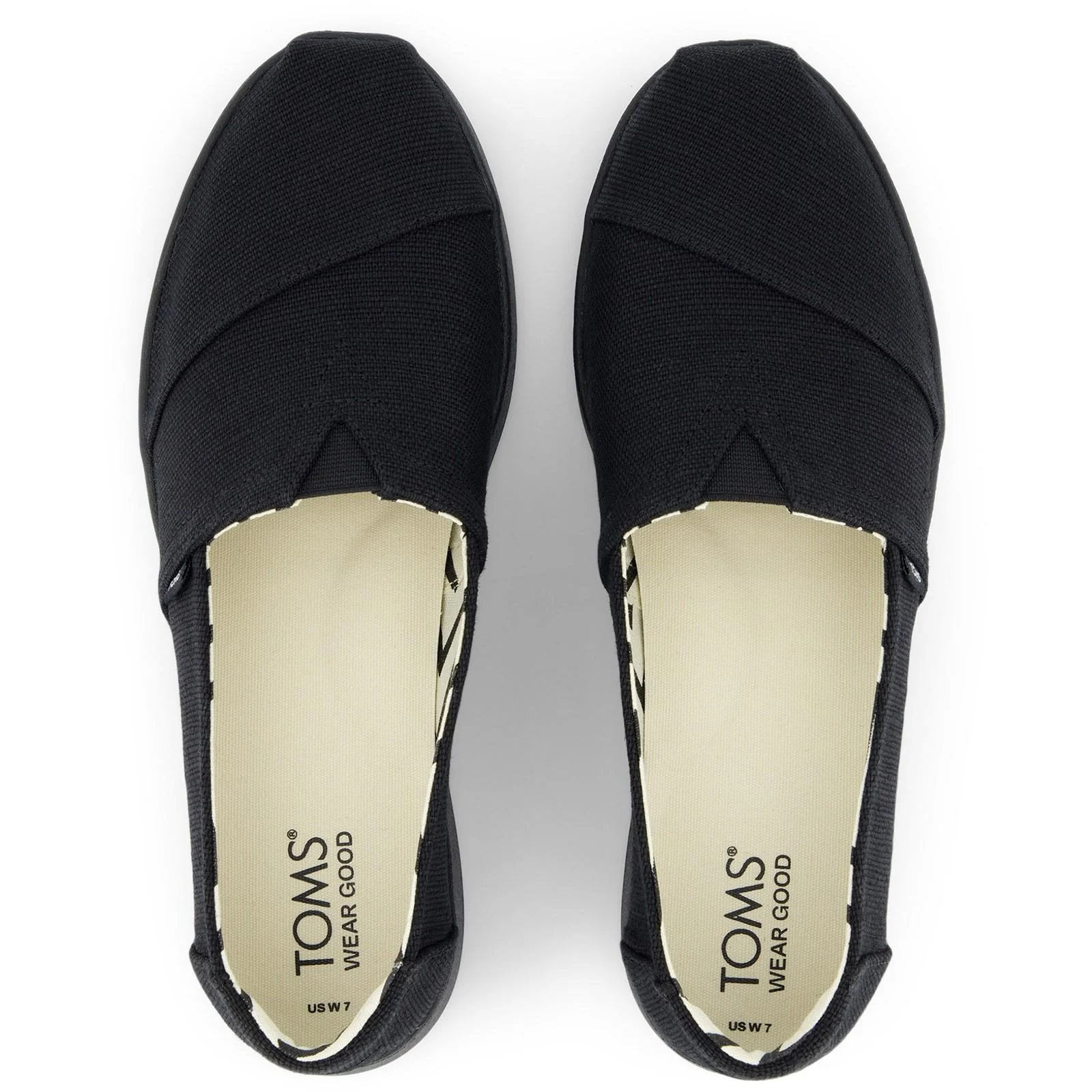TOMS Womens Alpargata Plus Shoe Black/Black - Image 4
