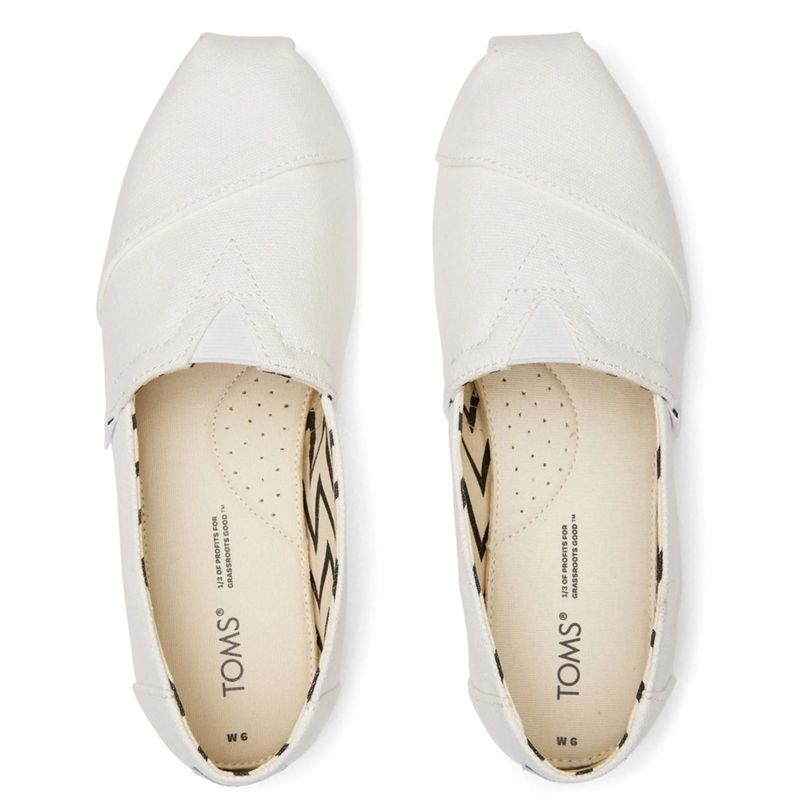 TOMS Womens Alpargata Shoes White - Image 3