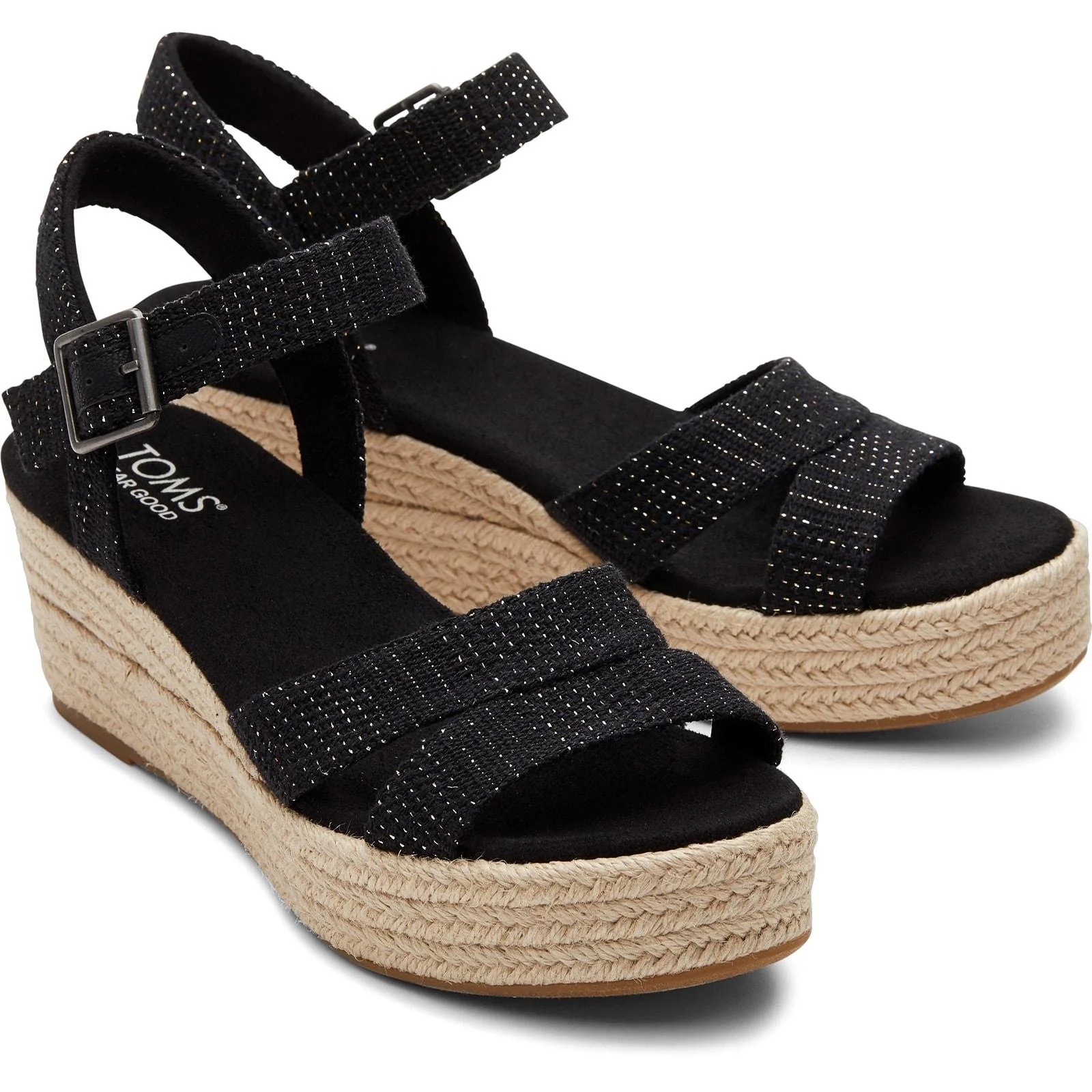 TOMS Womens Audrey Espadrille Black - Image 5