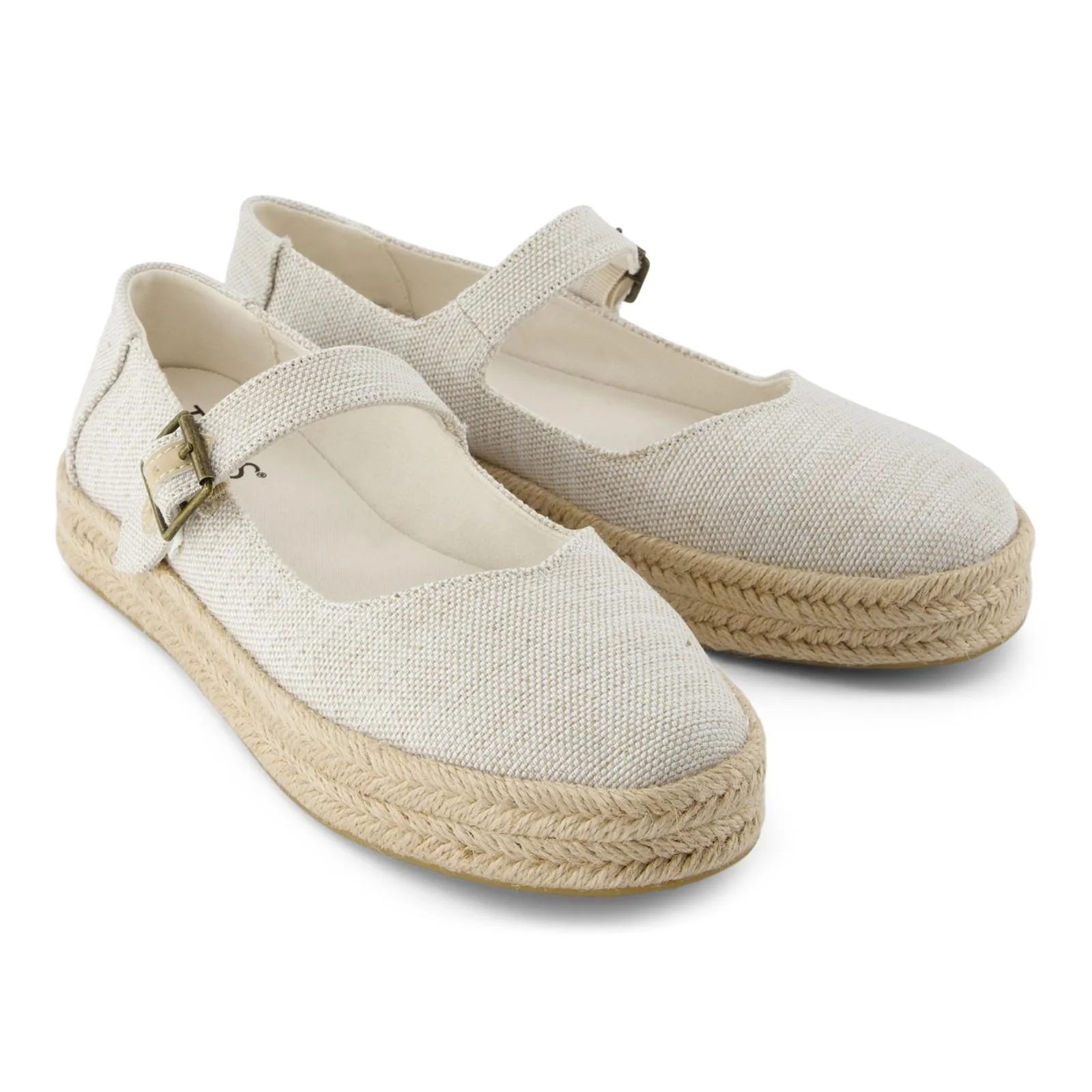 TOMS Womens Carolina Mary Jane Shoe Natural - Image 5