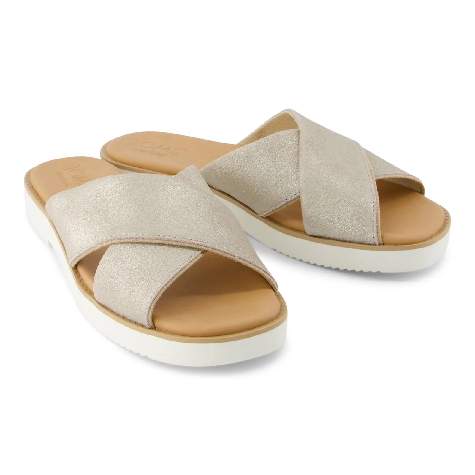 TOMS Womens Mae Crossover Sandal Champagne - Image 5