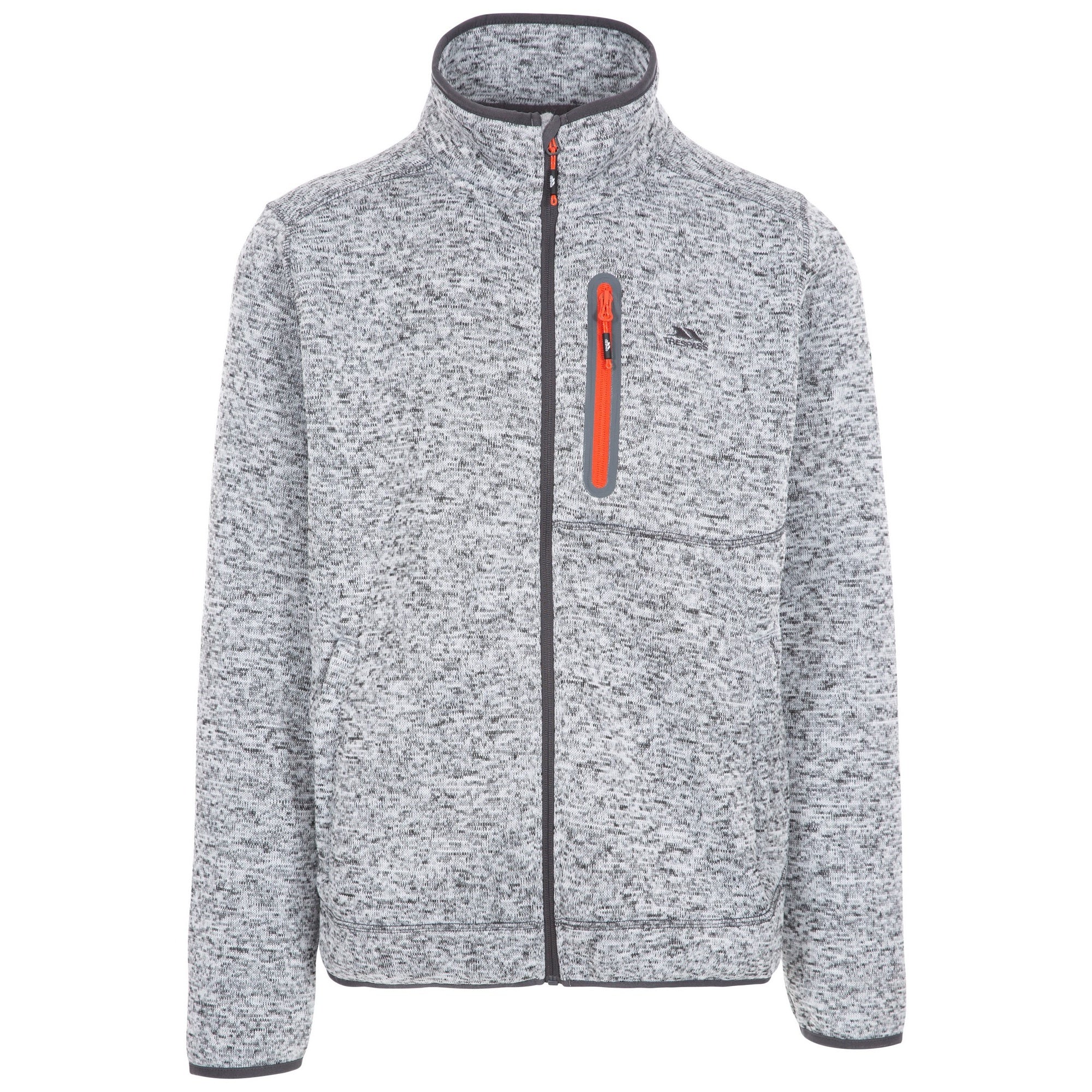 Trespass Mens Bingham Fleece Jacket Grey Marl