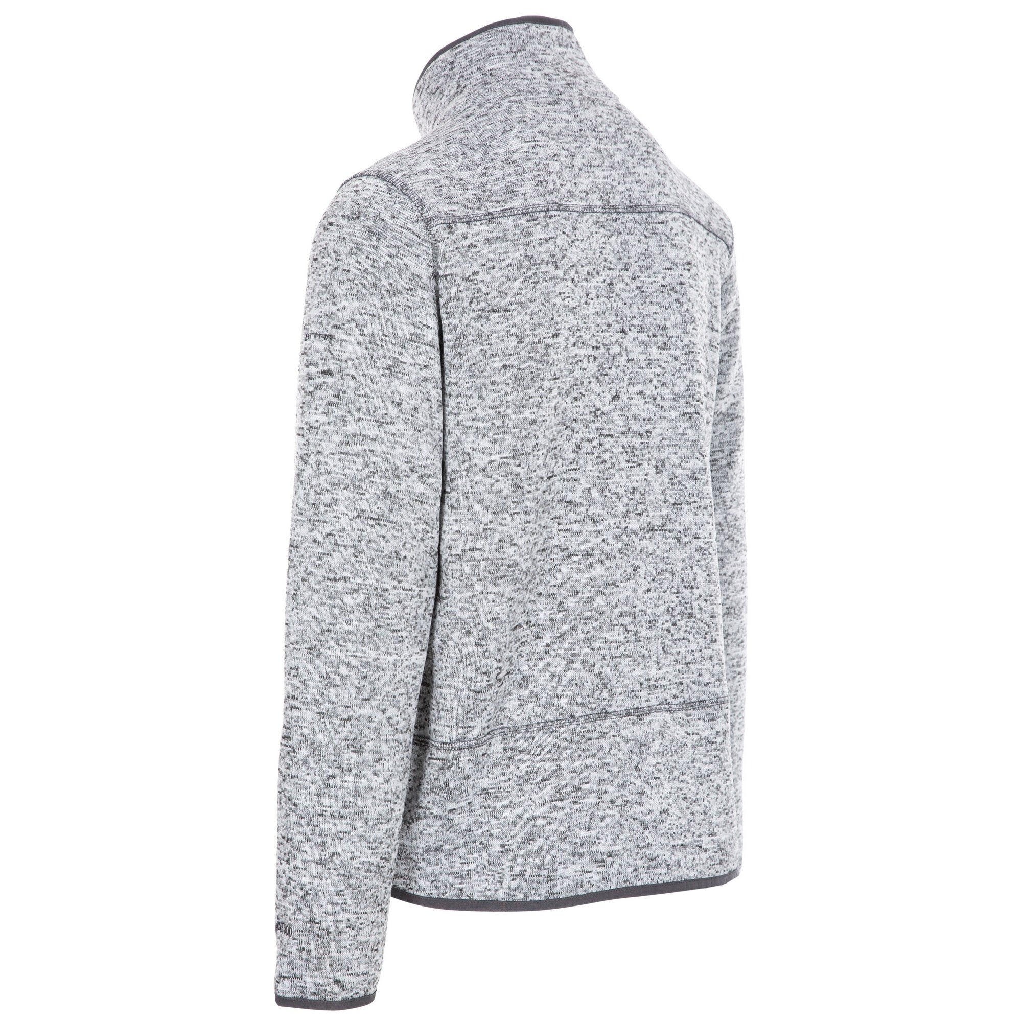 Trespass Mens Bingham Fleece Jacket Grey Marl - Image 2