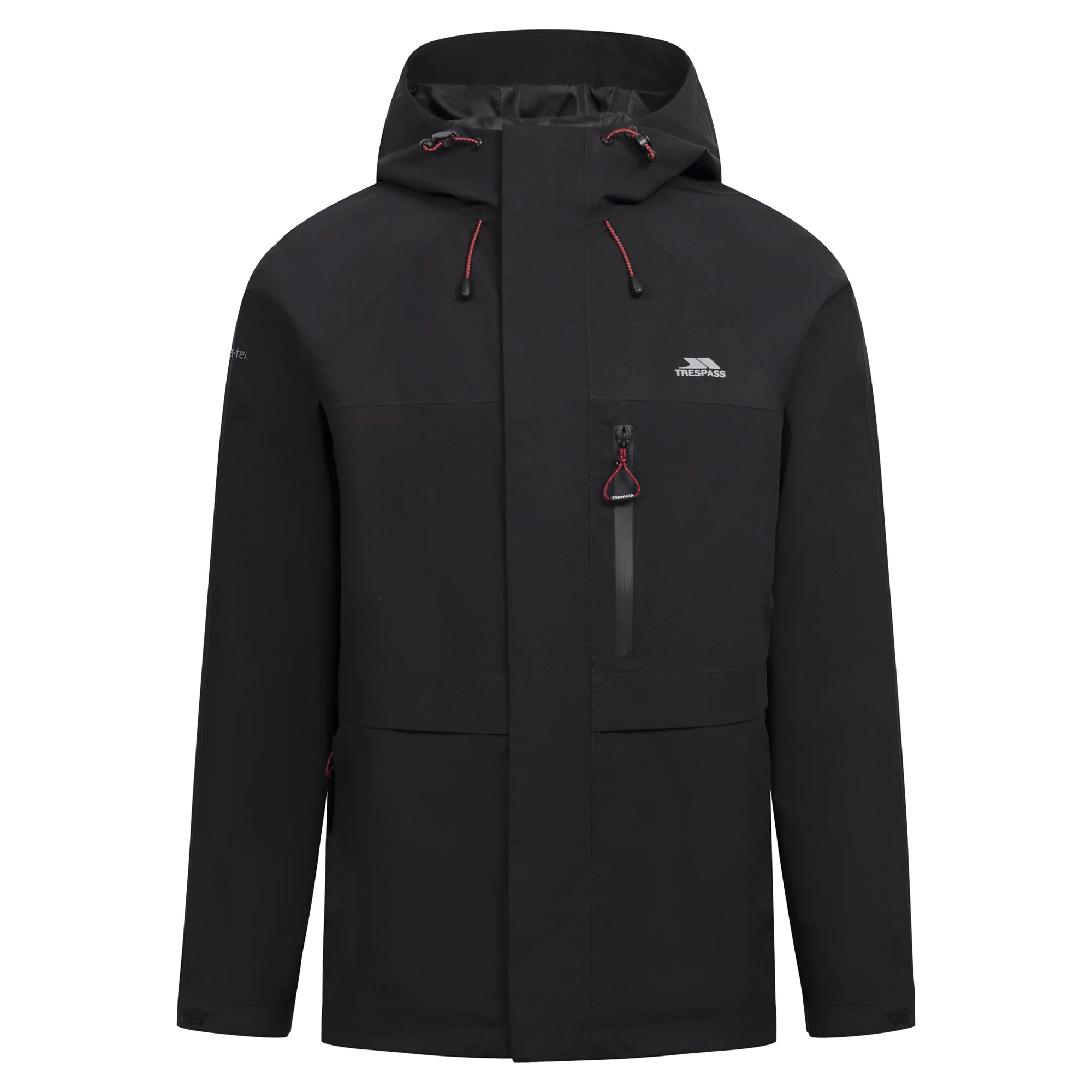 Trespass Mens Carnish Waterproof Jacket Black