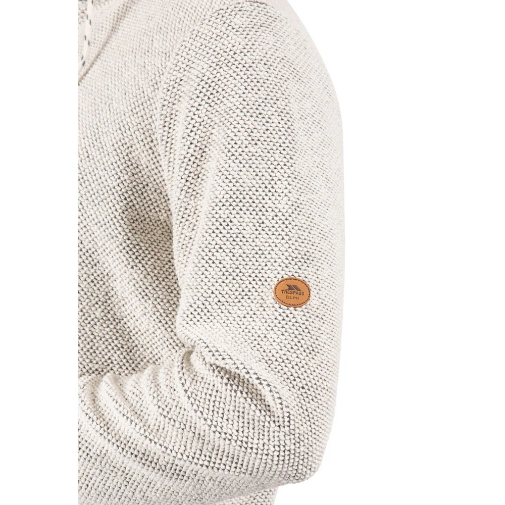 Trespass Mens Falmouthfloss Sweatshirt Off White - Image 4
